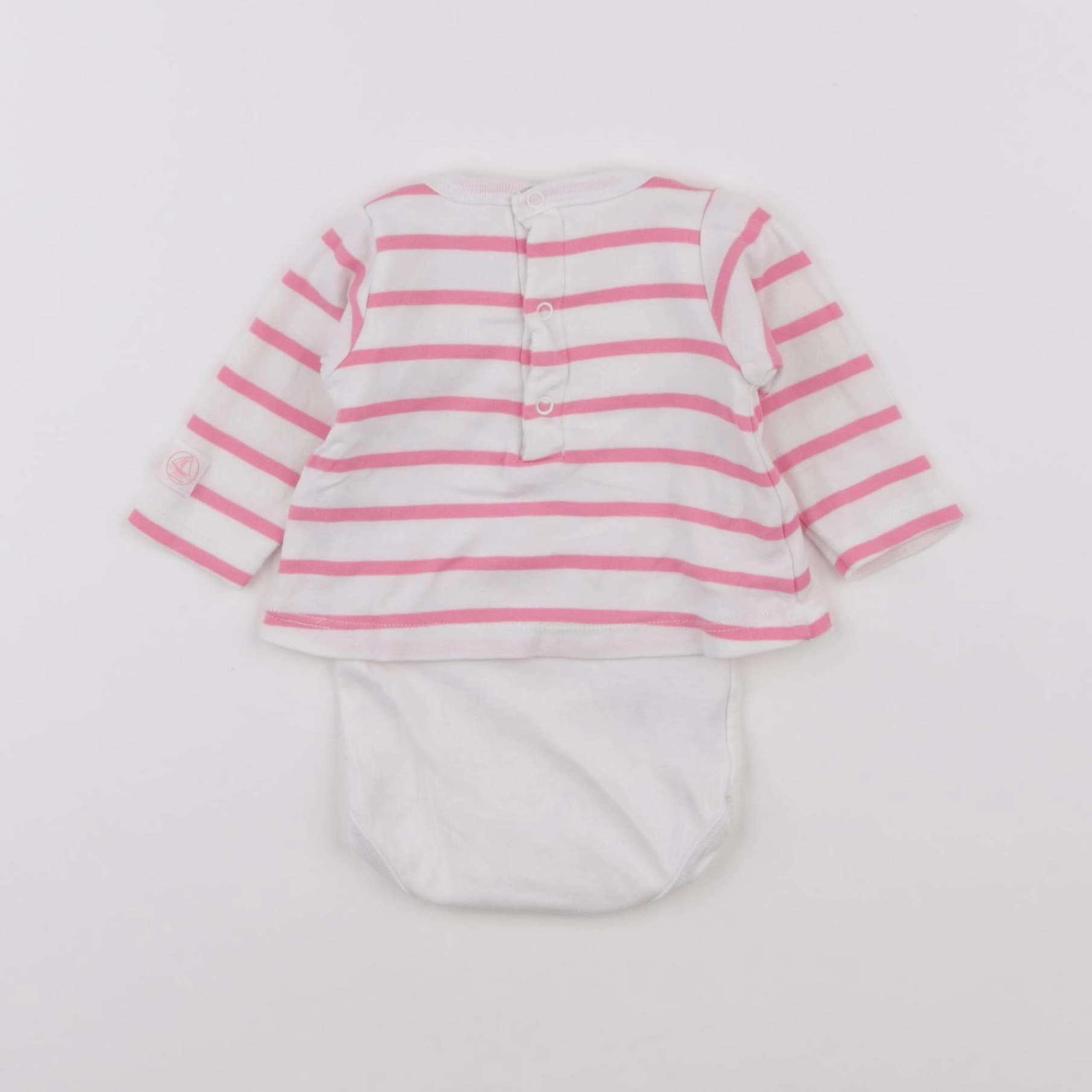 Petit Bateau - body tee-shirt blanc - 1 mois