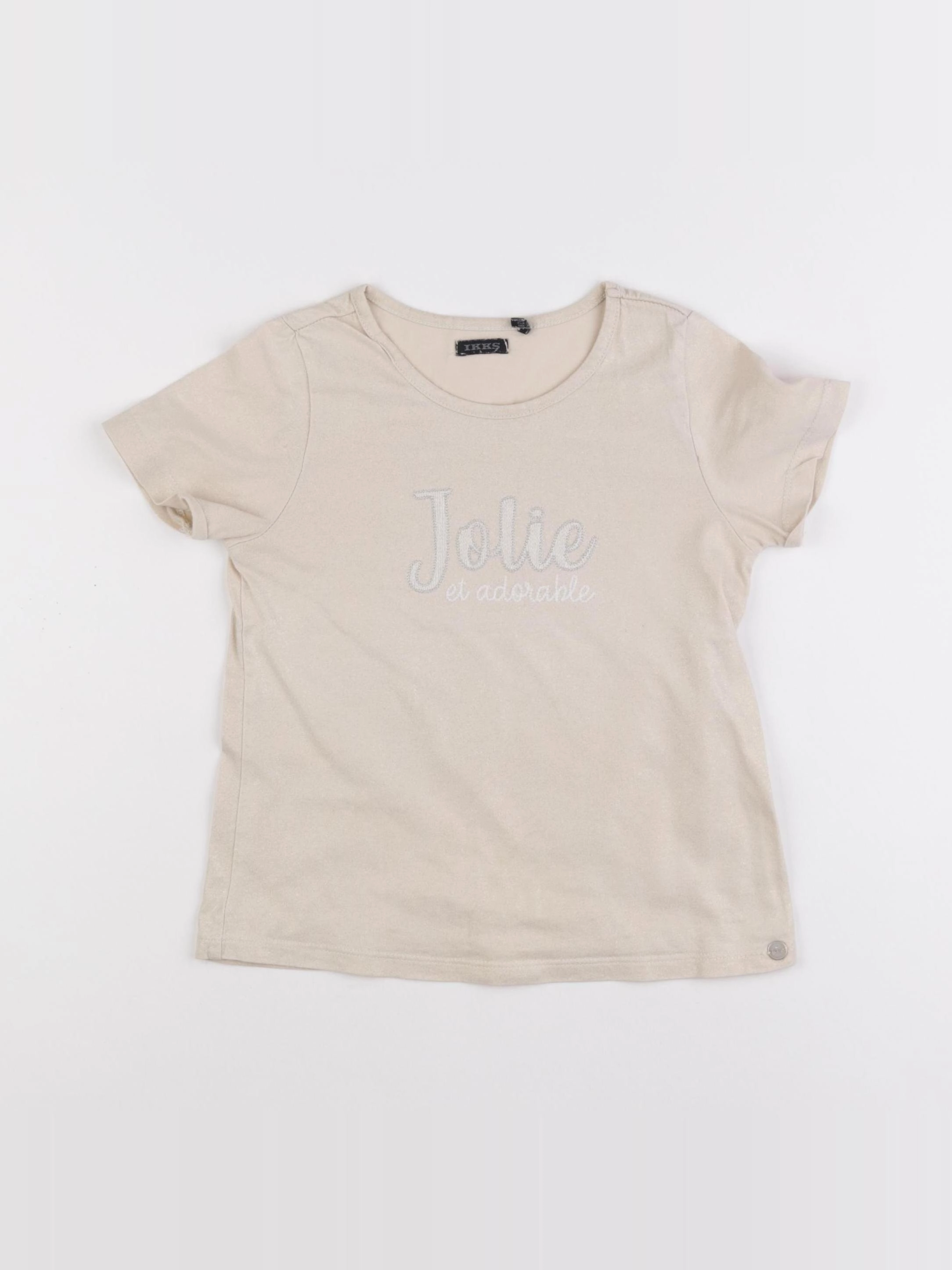 IKKS - tee-shirt beige, or - 8 ans