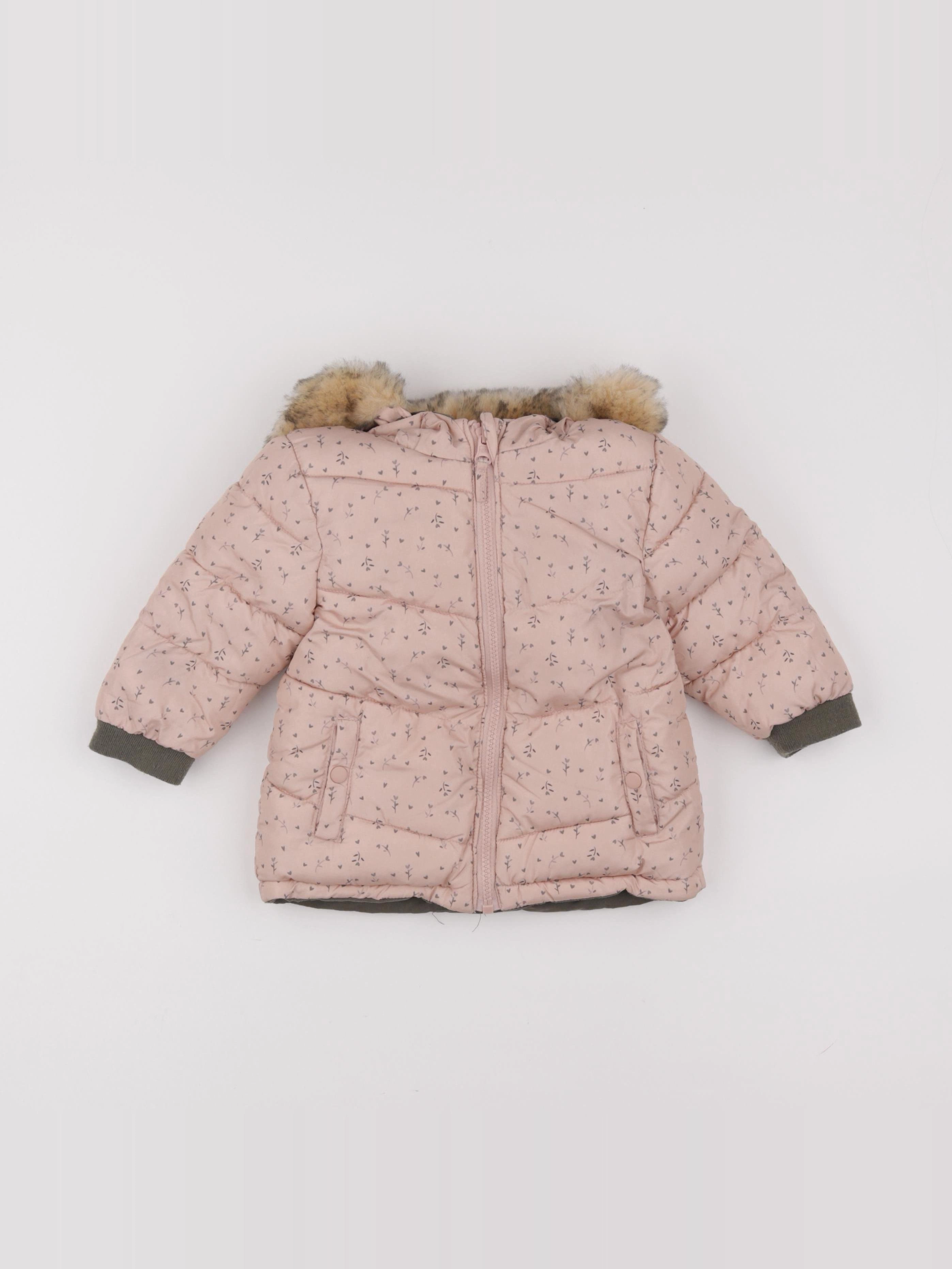 Vertbaudet - doudoune réversible rose - 18 mois