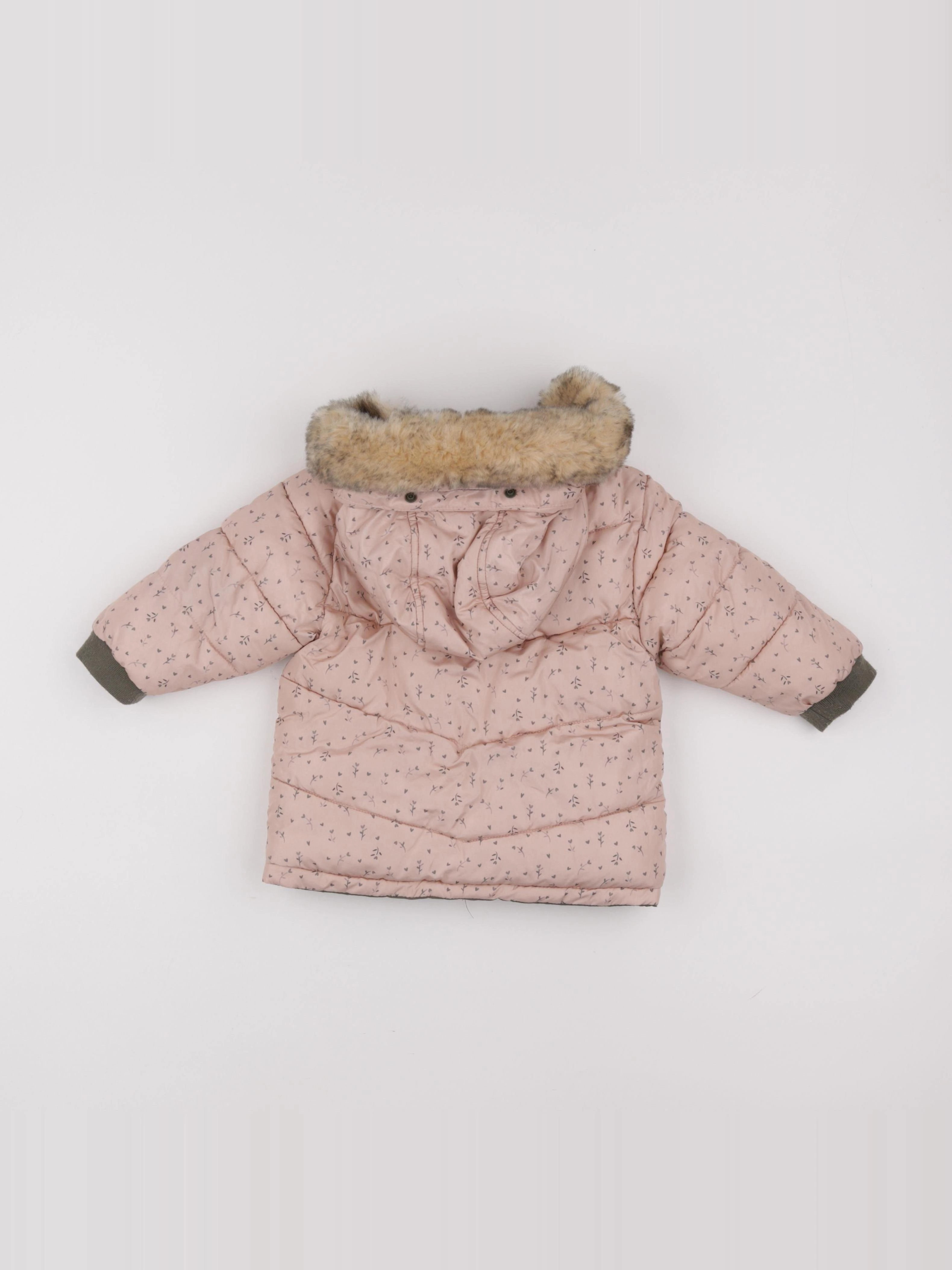 Vertbaudet - doudoune réversible rose - 18 mois