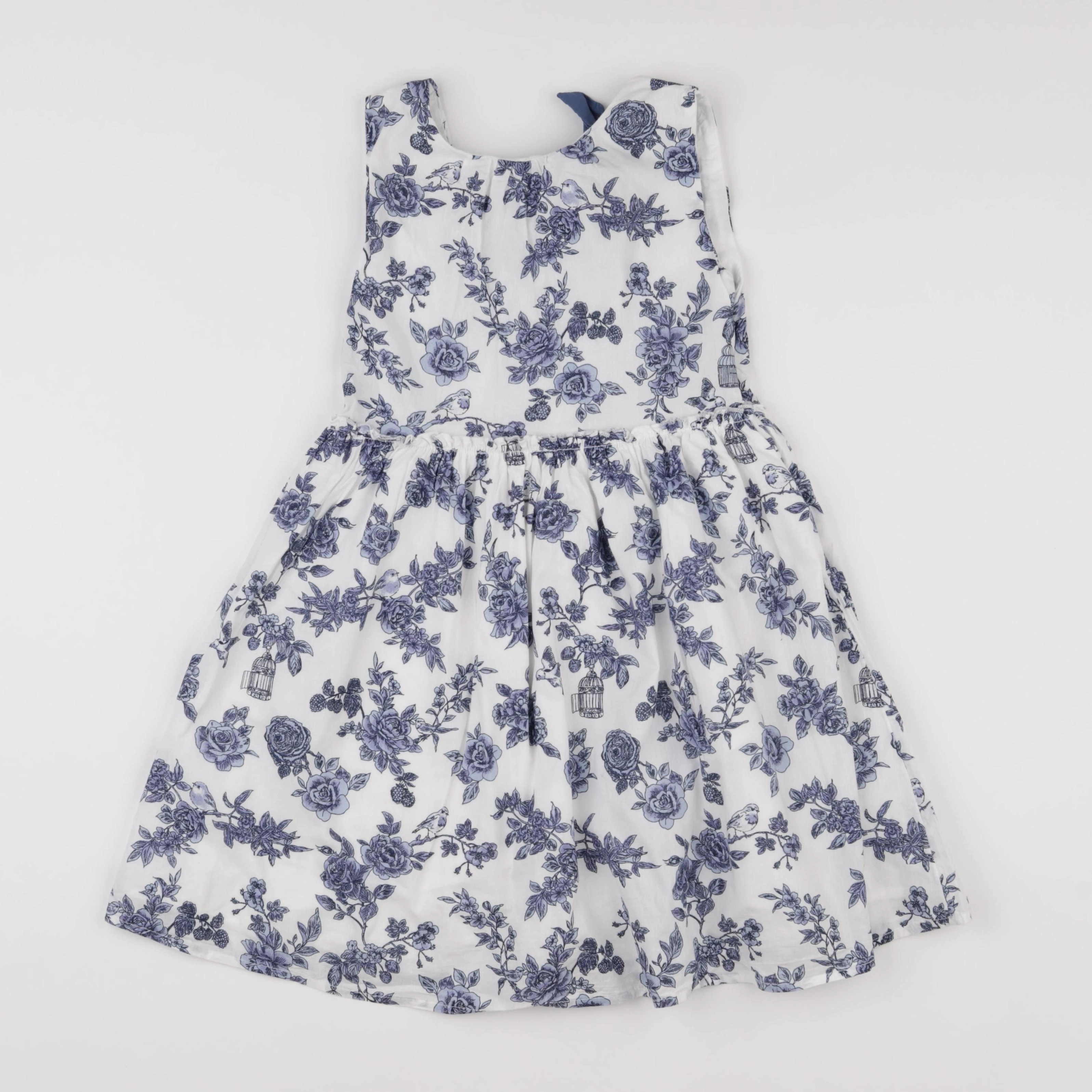 Vertbaudet - robe blanc, bleu - 9 ans