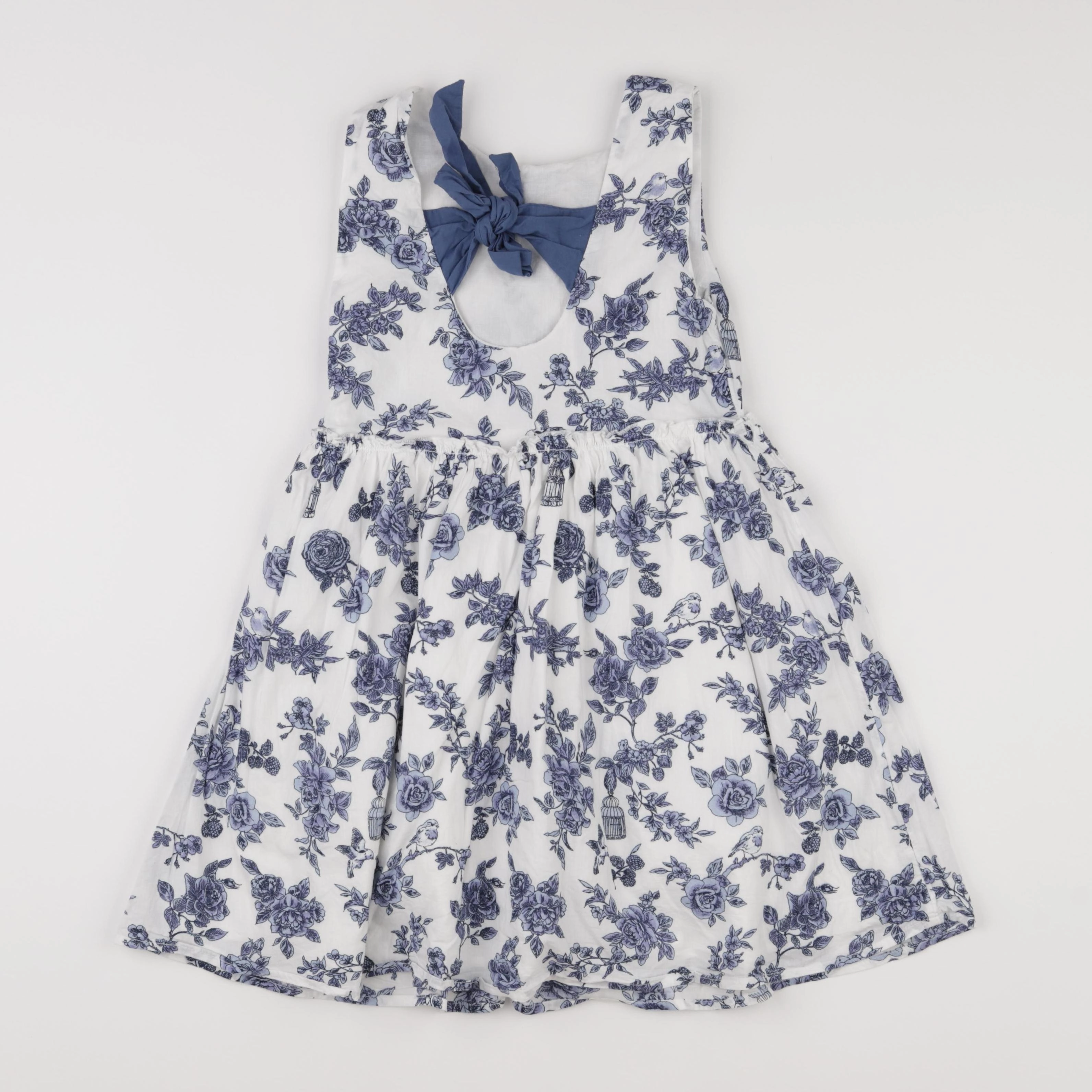 Vertbaudet - robe blanc, bleu - 9 ans