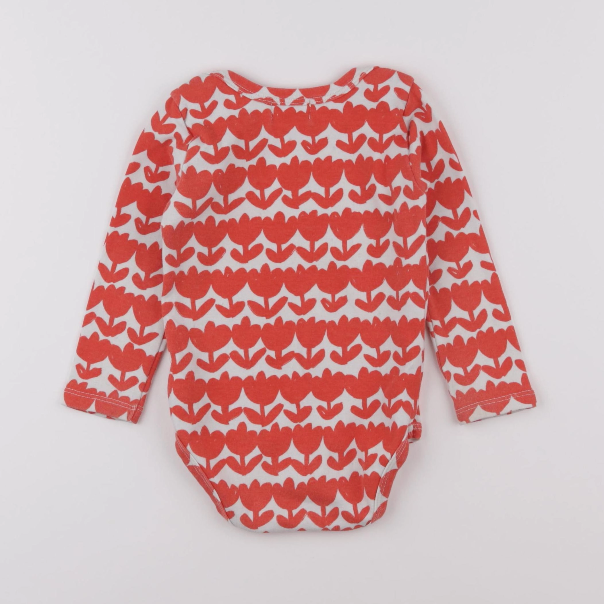 Bobo Choses - body blanc, orange - 12 mois