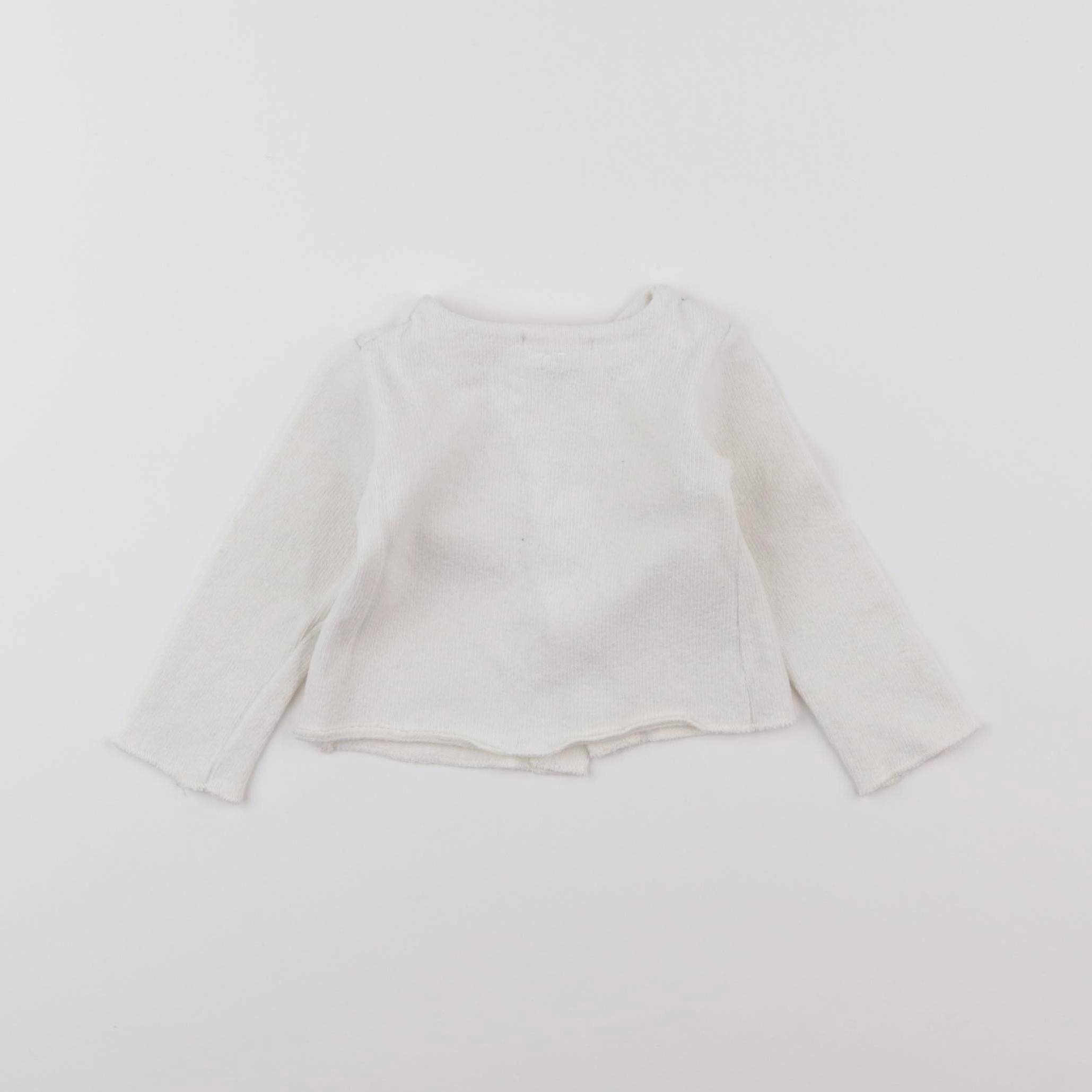 1+ In the family - gilet blanc - 3 mois