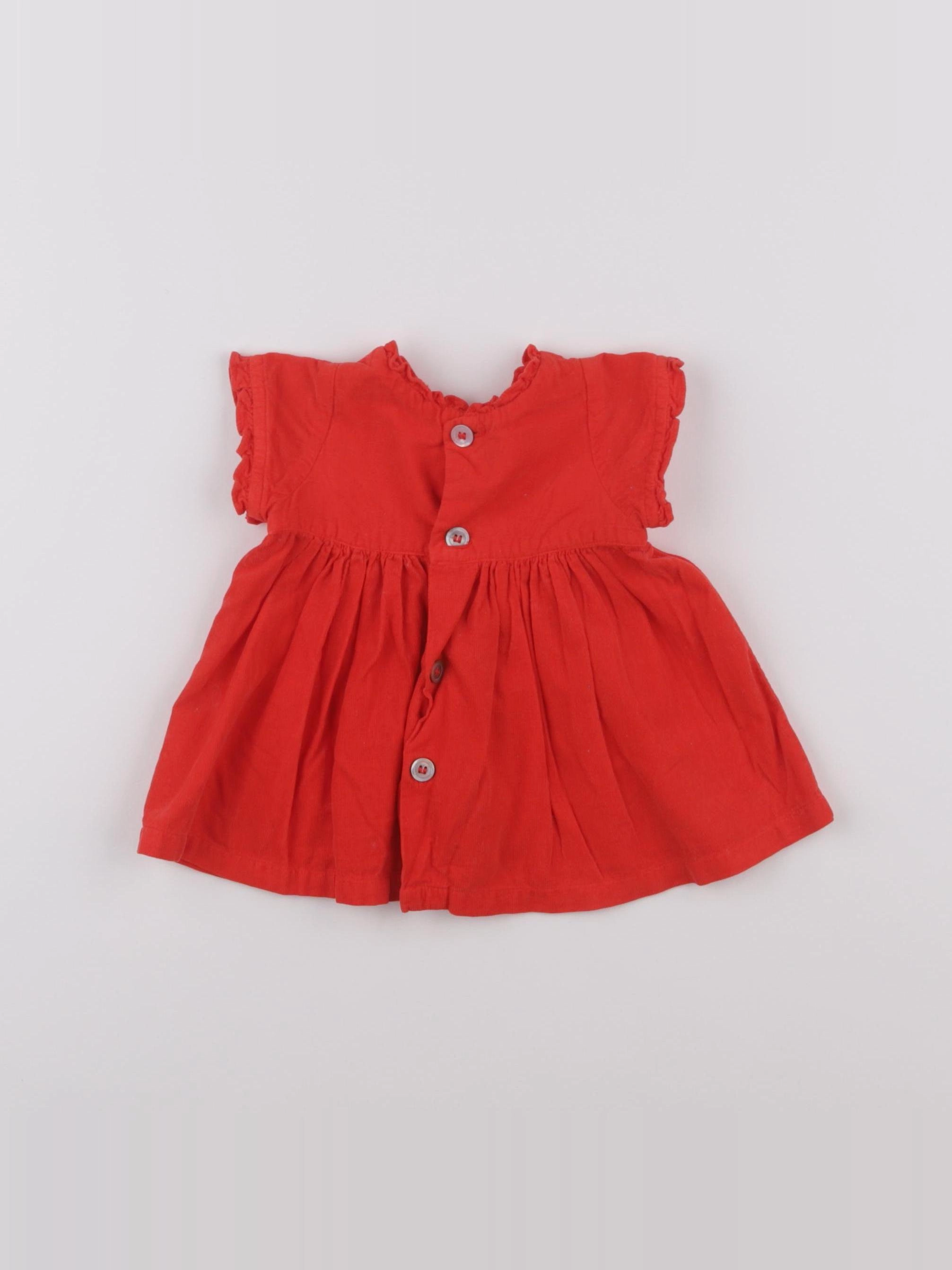 Bonton - robe rouge - 6 mois