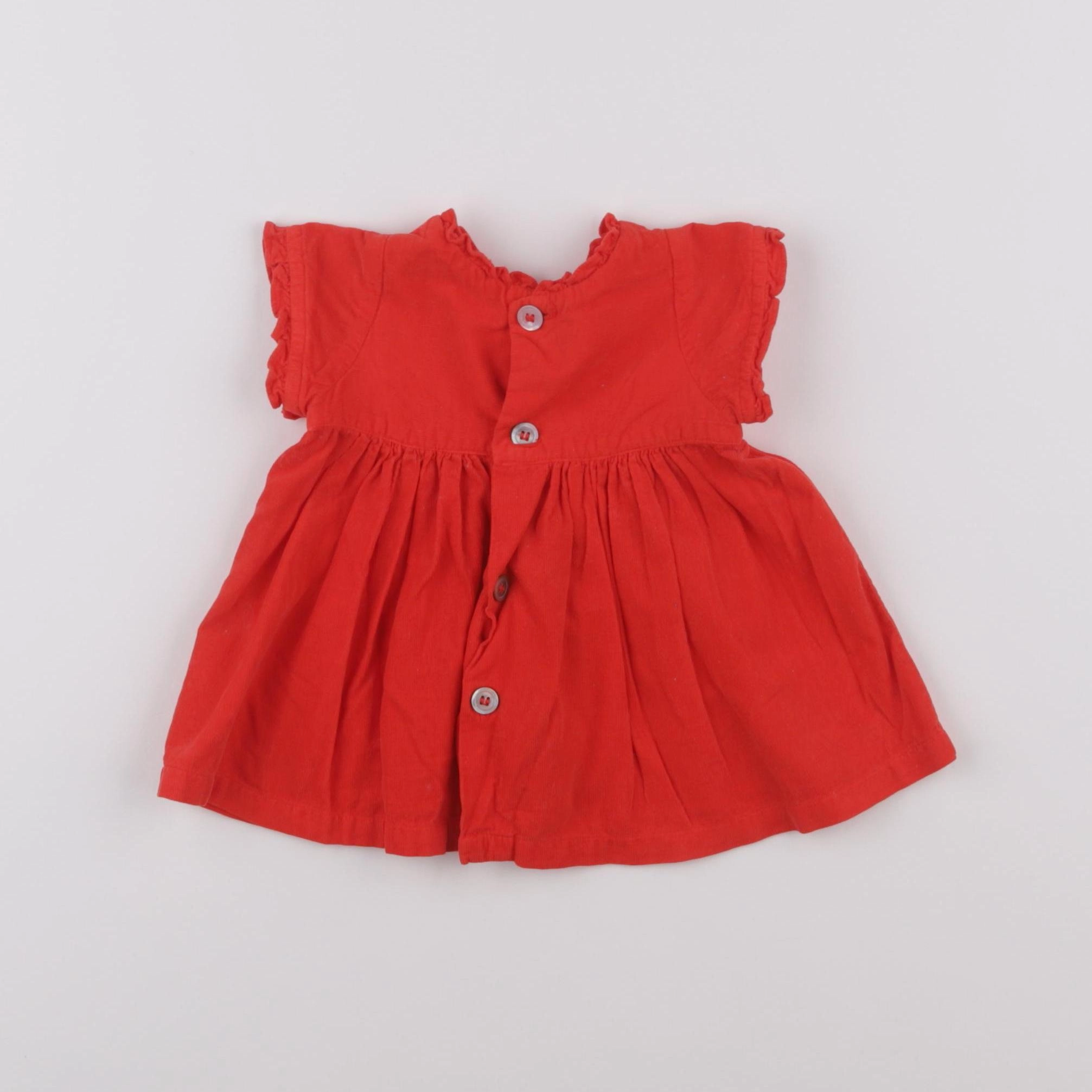Bonton - robe rouge - 6 mois