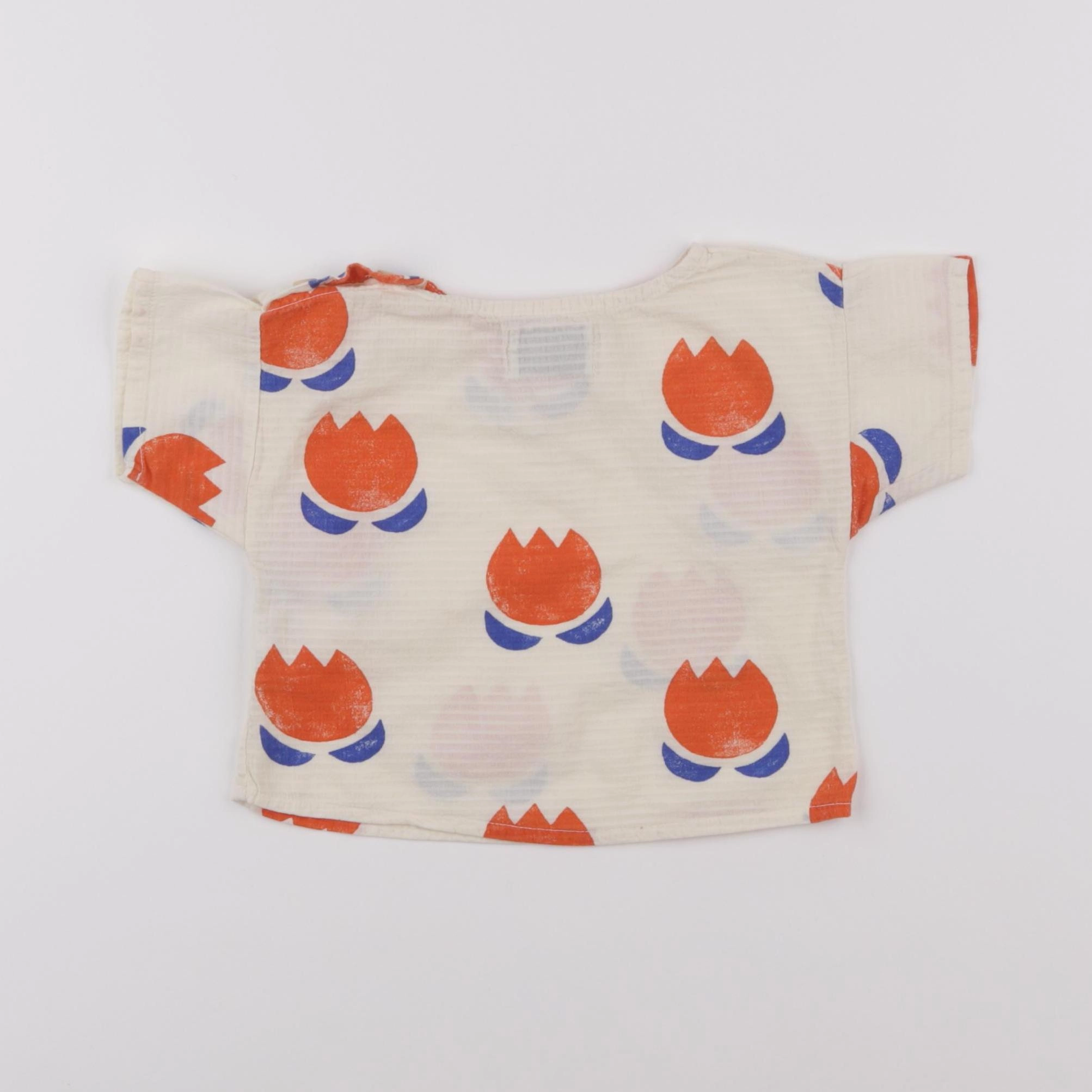 Bobo Choses - blouse blanc, bleu - 3/6 mois