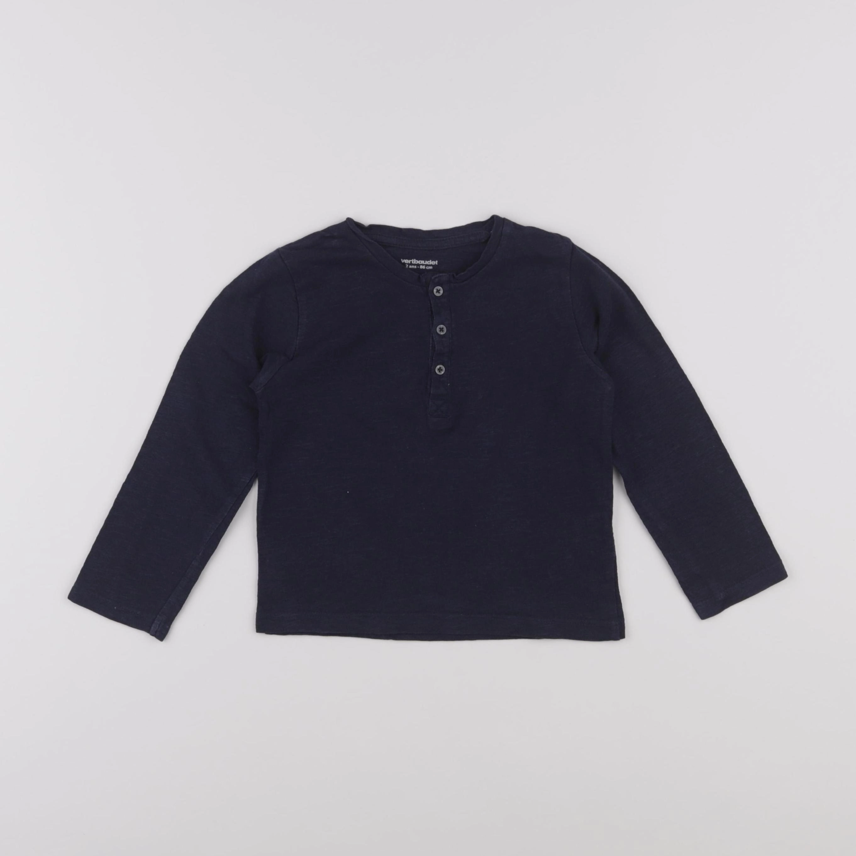 Vertbaudet - tee-shirt bleu - 2 ans