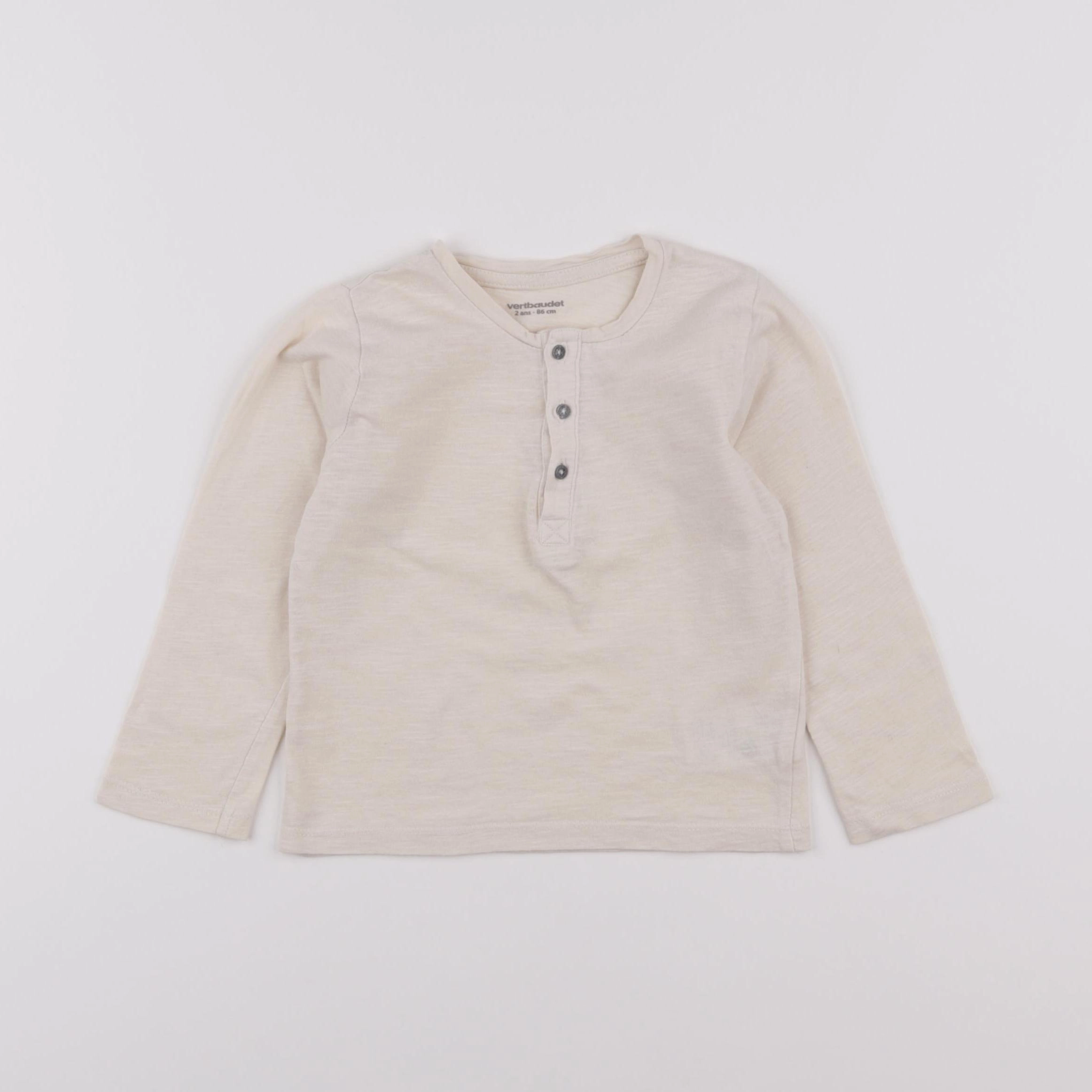 Vertbaudet - tee-shirt beige - 2 ans
