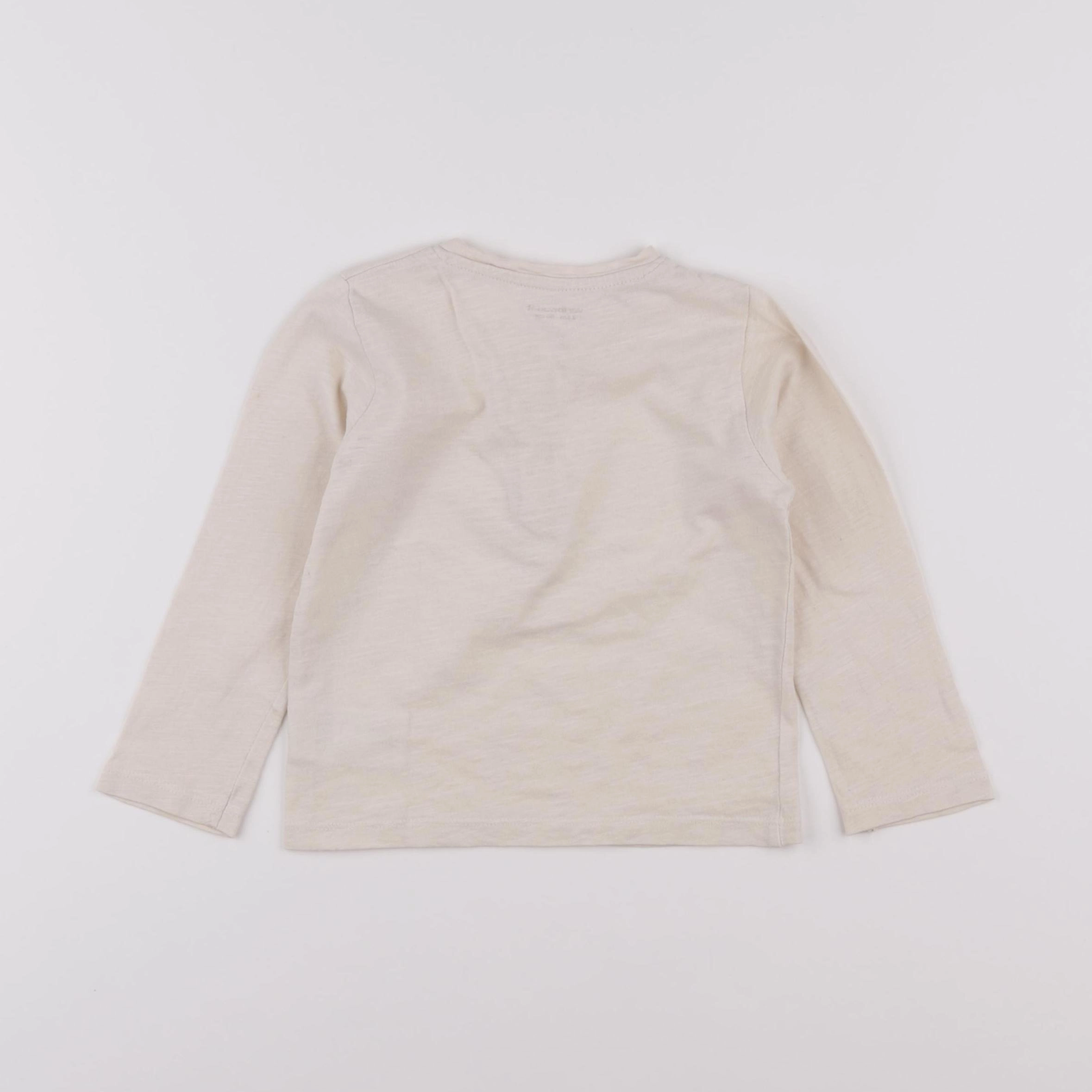 Vertbaudet - tee-shirt beige - 2 ans