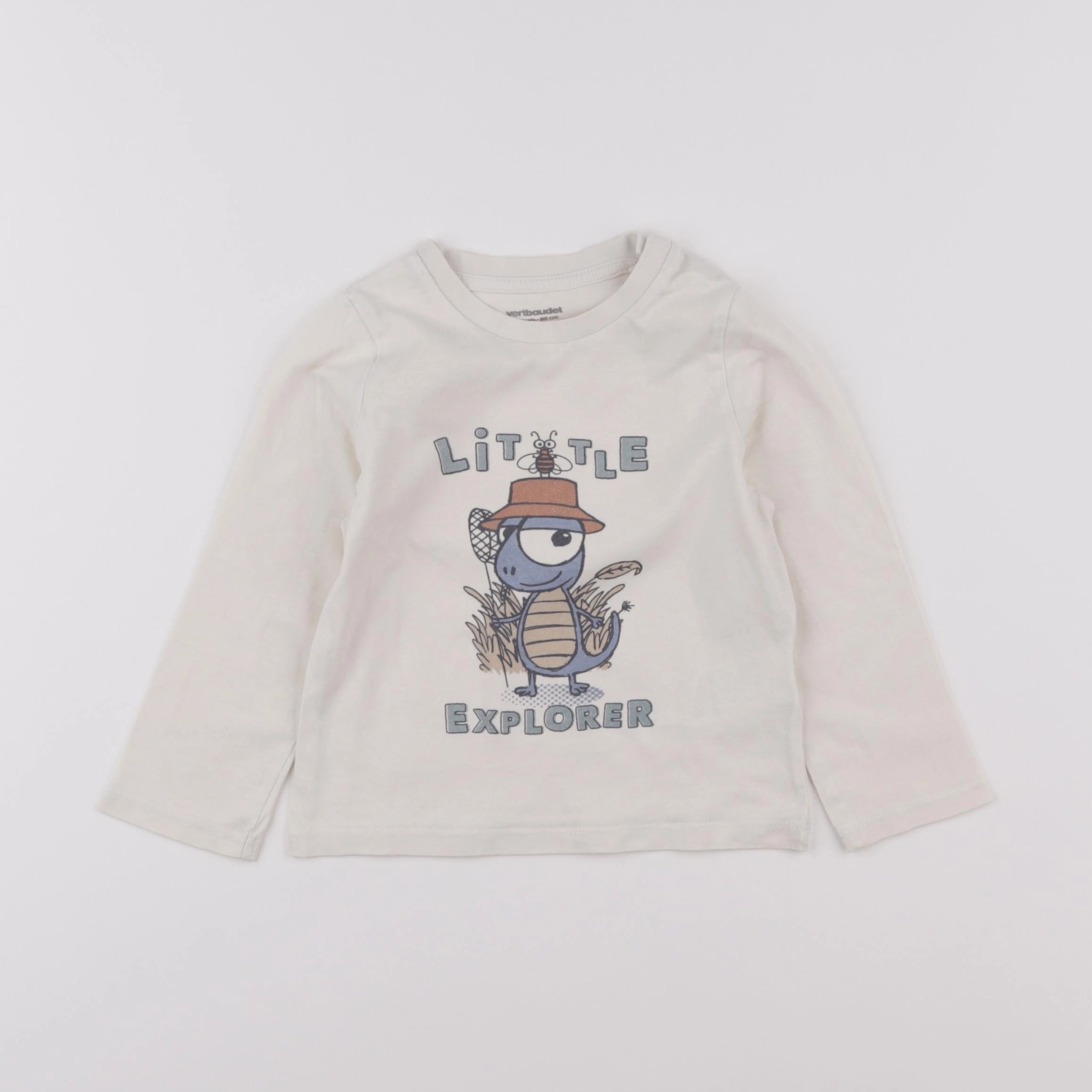 Vertbaudet - tee-shirt beige - 24 mois