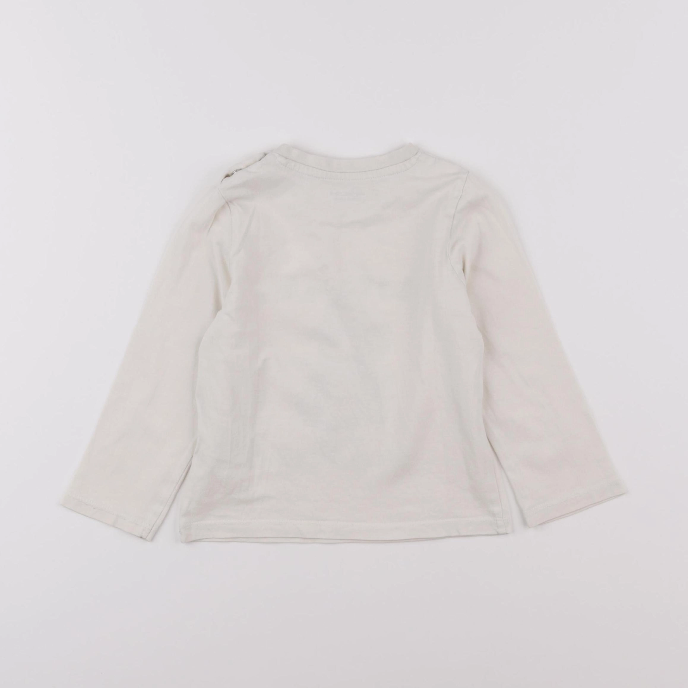 Vertbaudet - tee-shirt beige - 24 mois