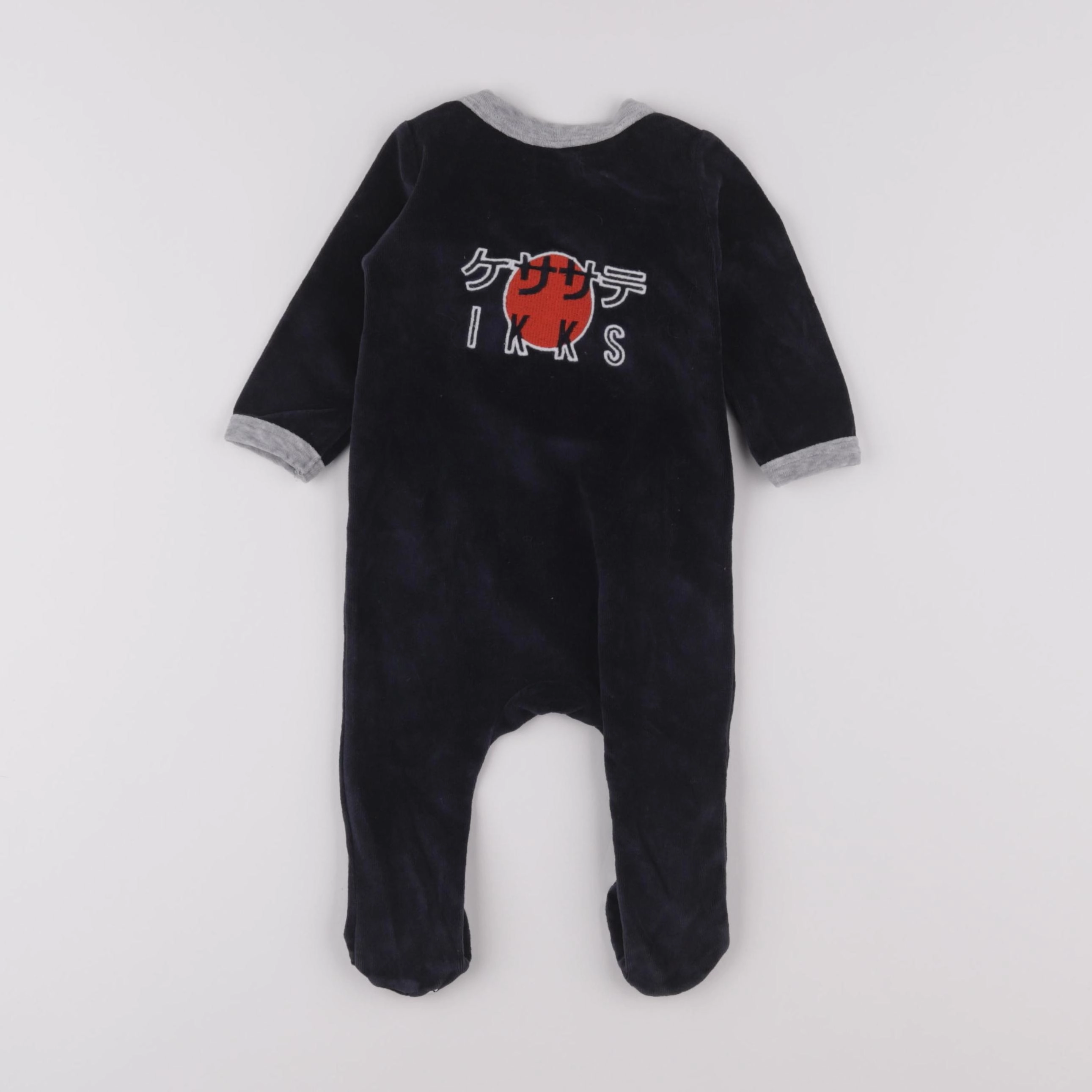 IKKS - pyjama velours bleu - 6 mois