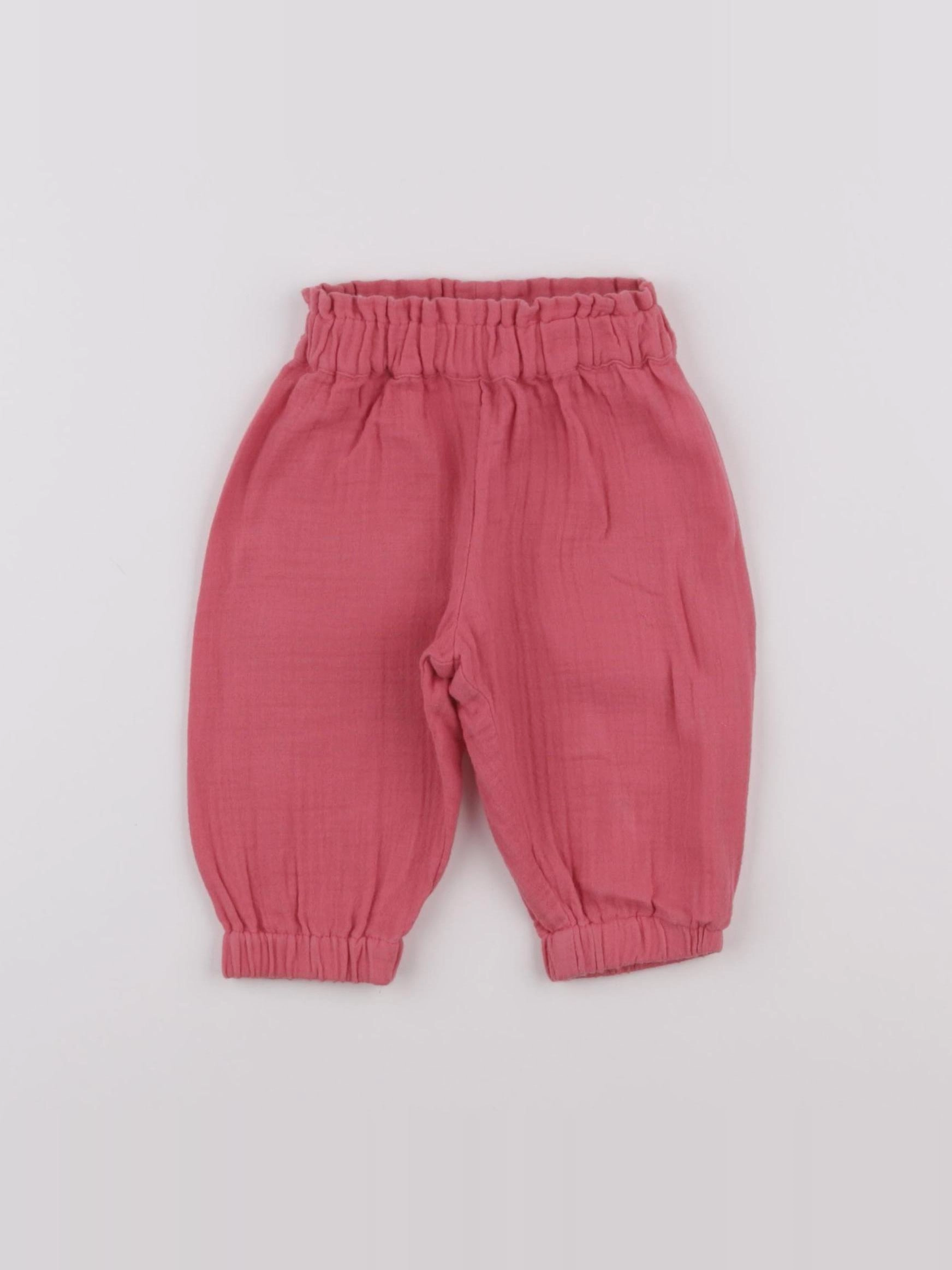 Bonton - pantalon rose - 6 mois