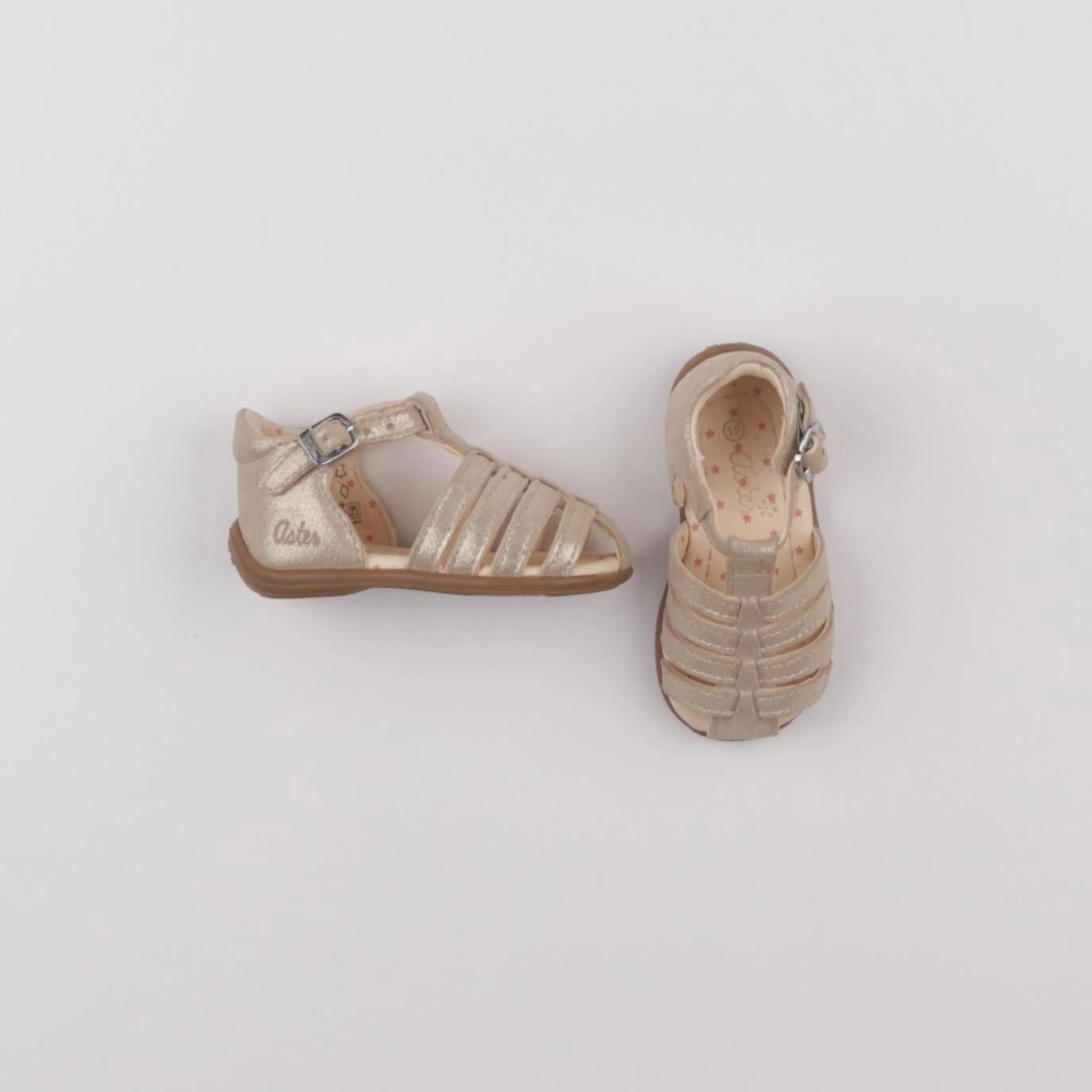 Aster - sandales or - pointure 18