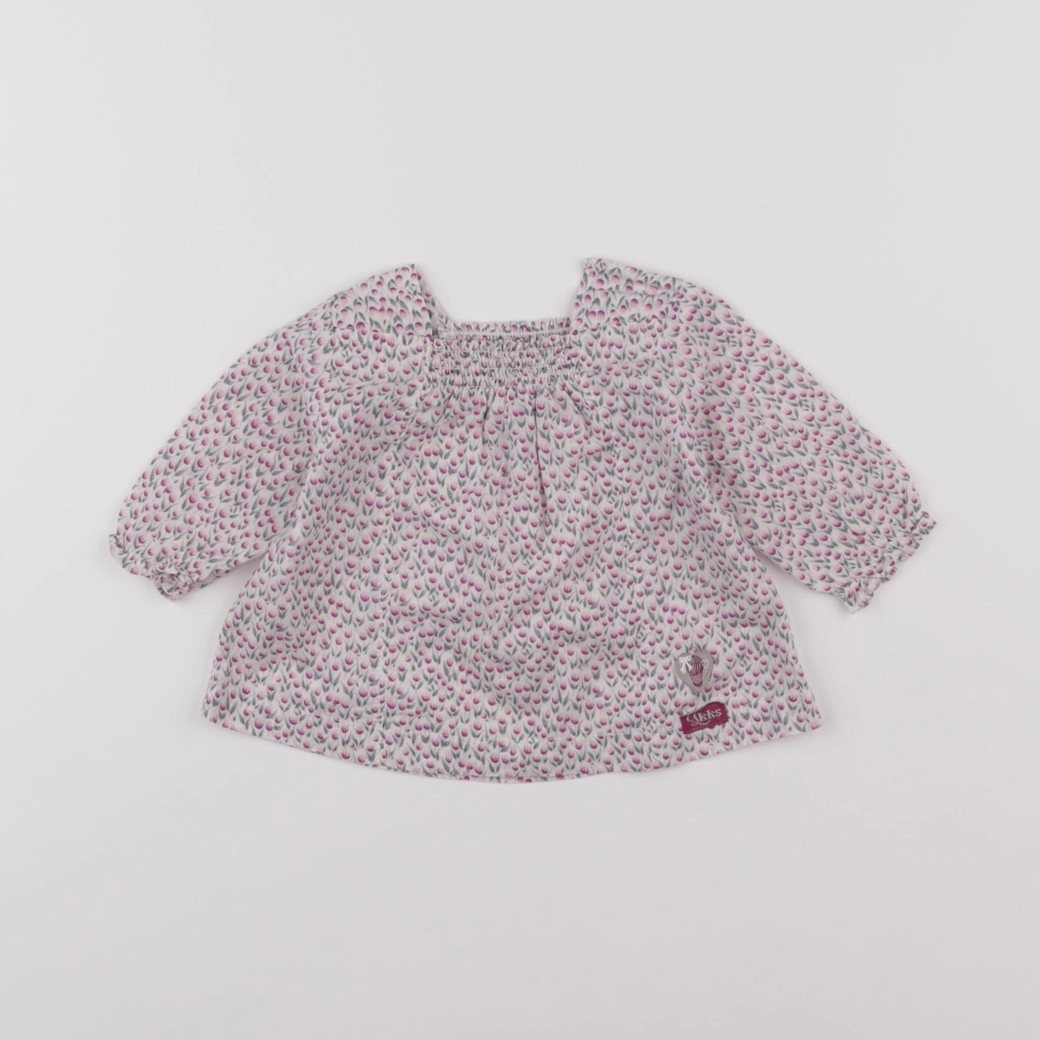 IKKS - robe blanc, rose - 3 mois
