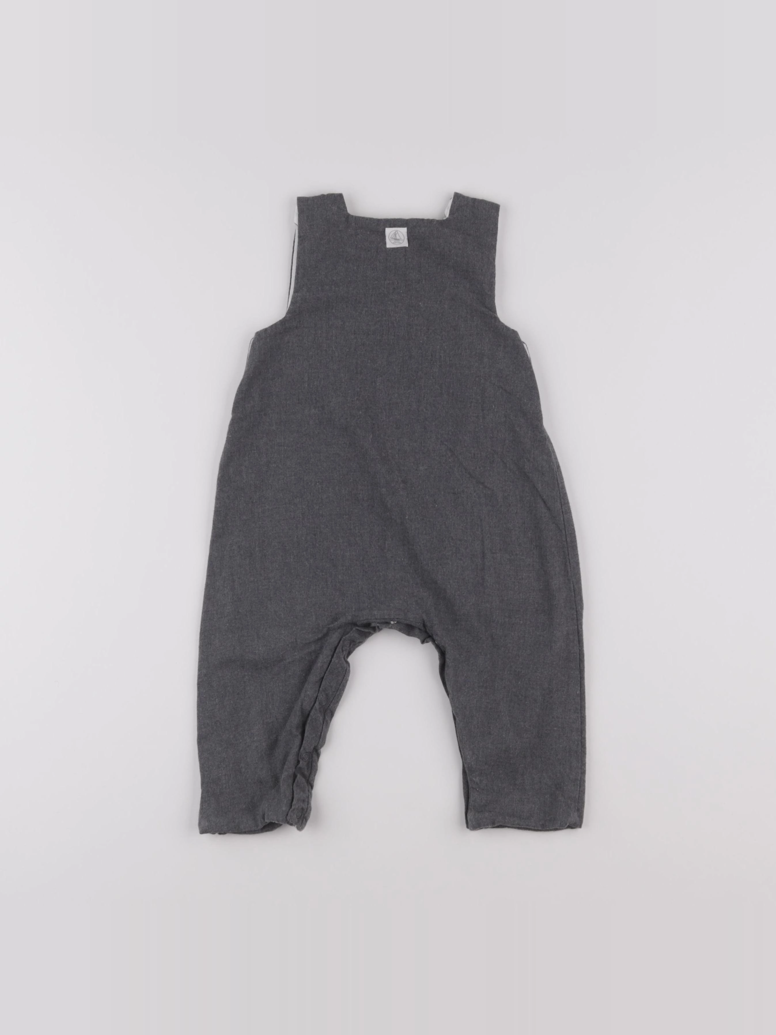 Petit Bateau - salopette gris - 6 mois