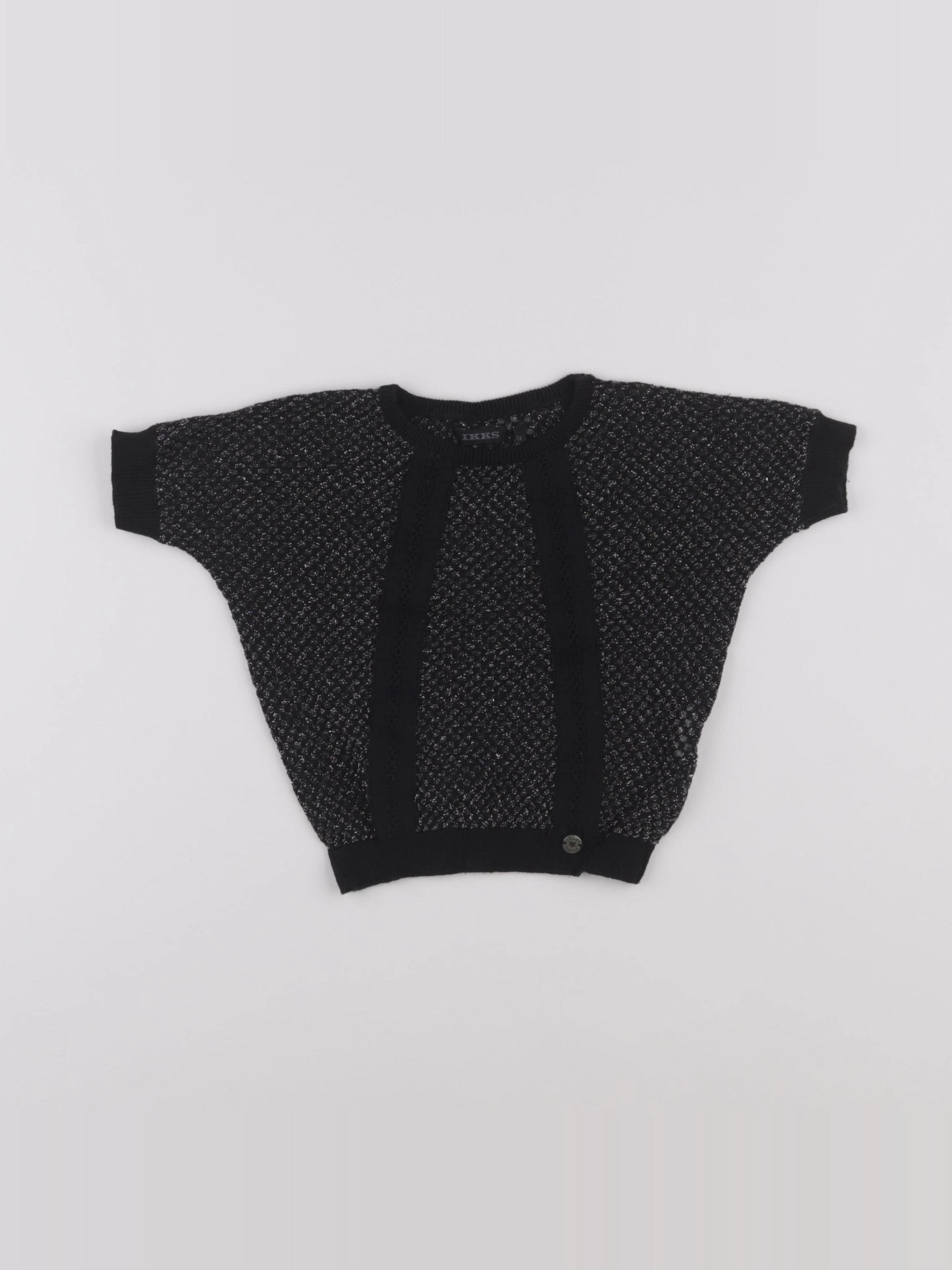 IKKS - pull noir, argent - 3 ans
