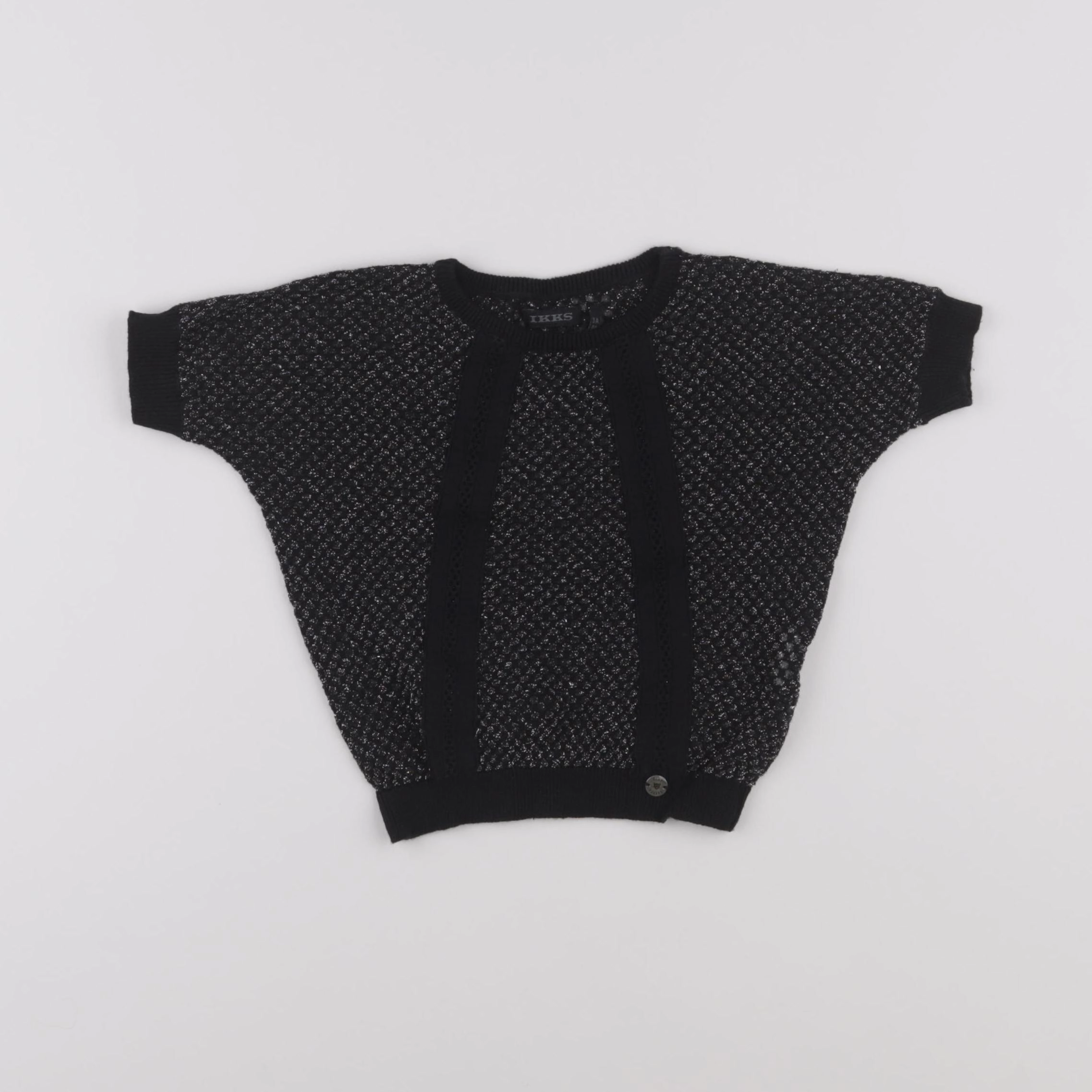 IKKS - pull noir, argent - 3 ans