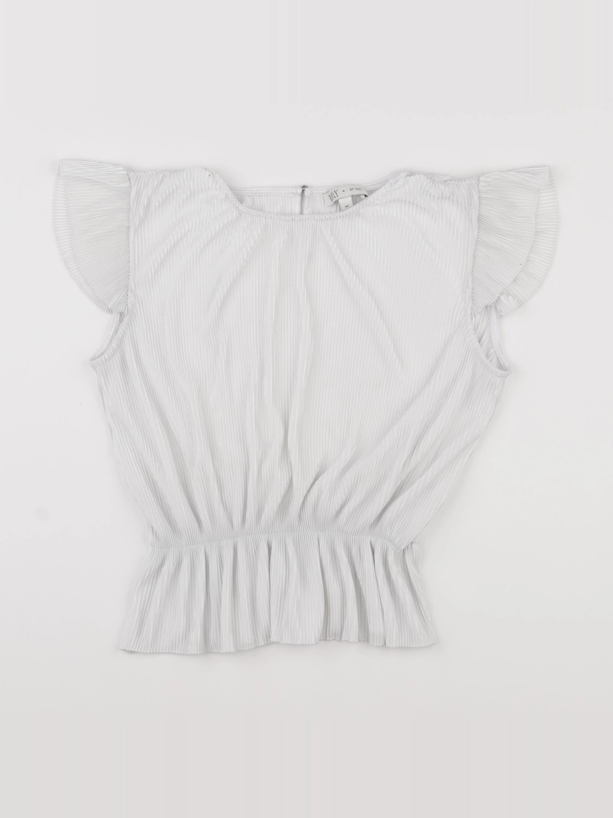 IKKS - blouse blanc, argent - 12 ans