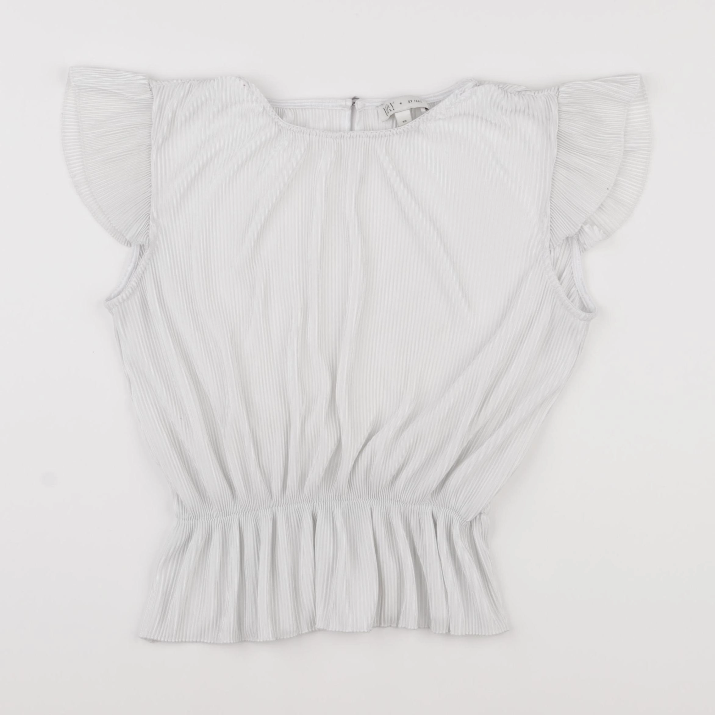 IKKS - blouse blanc, argent - 12 ans