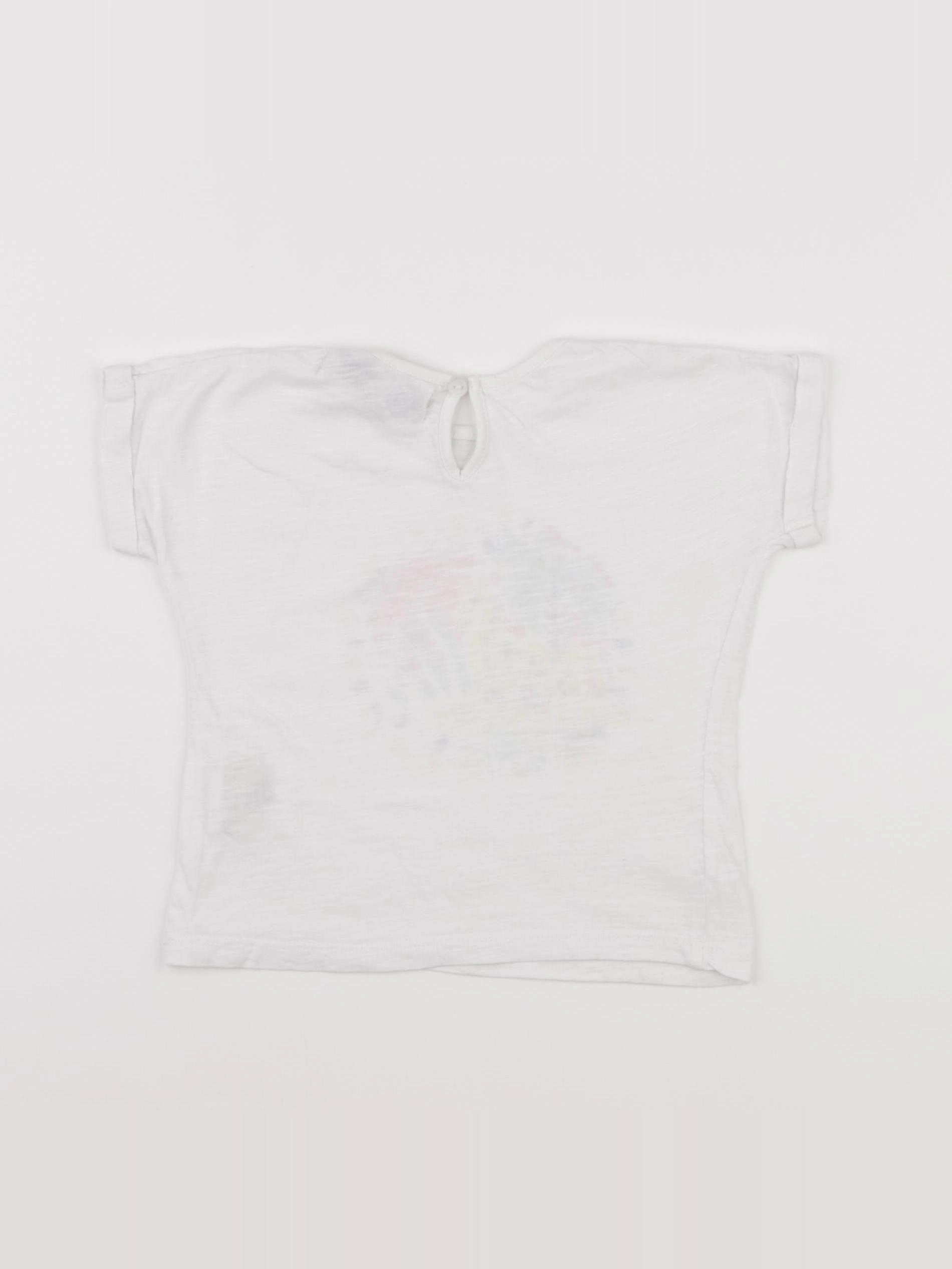 Monoprix - tee-shirt blanc - 12/18 mois