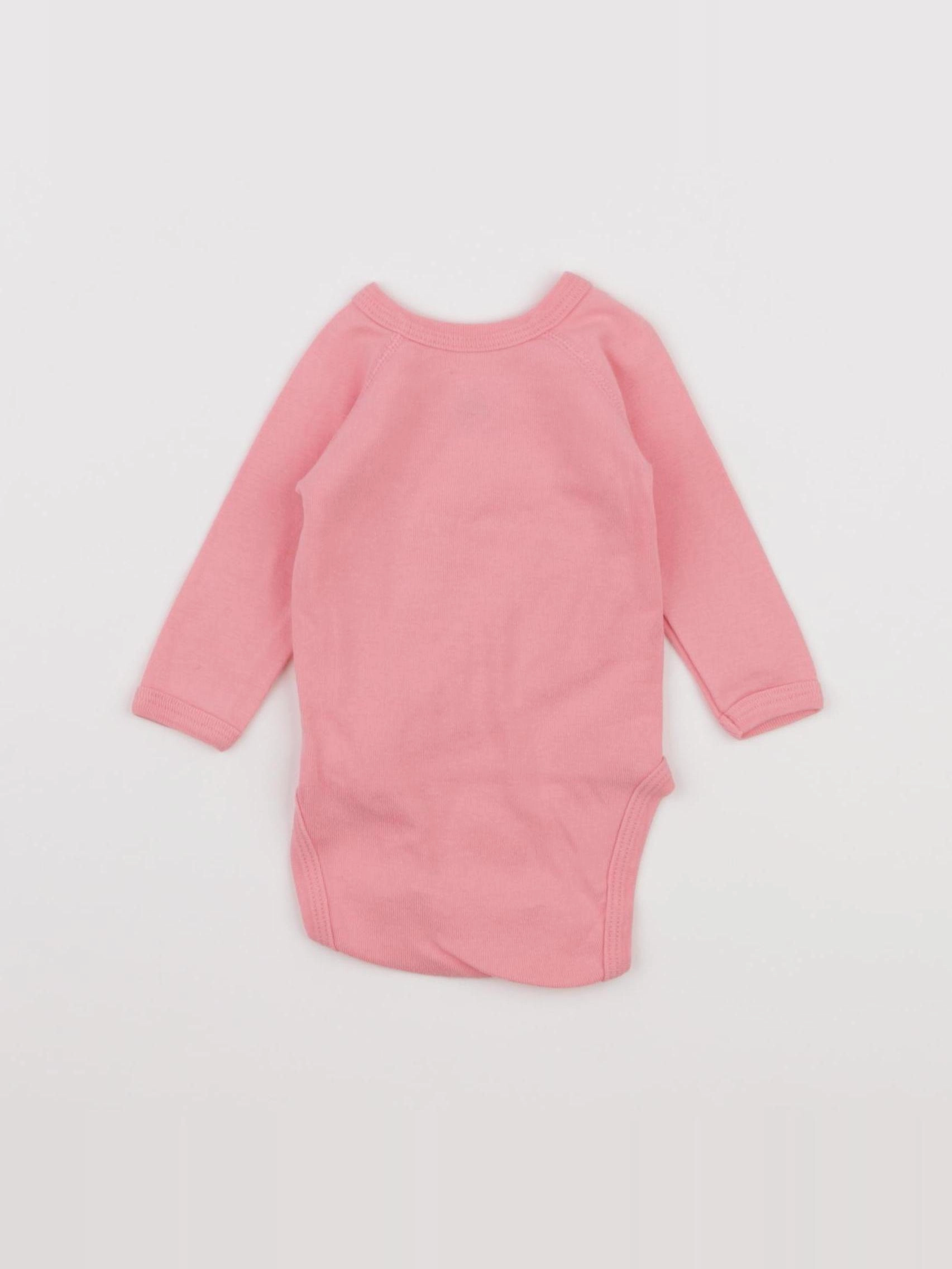 Petit Bateau - body rose - 1 mois