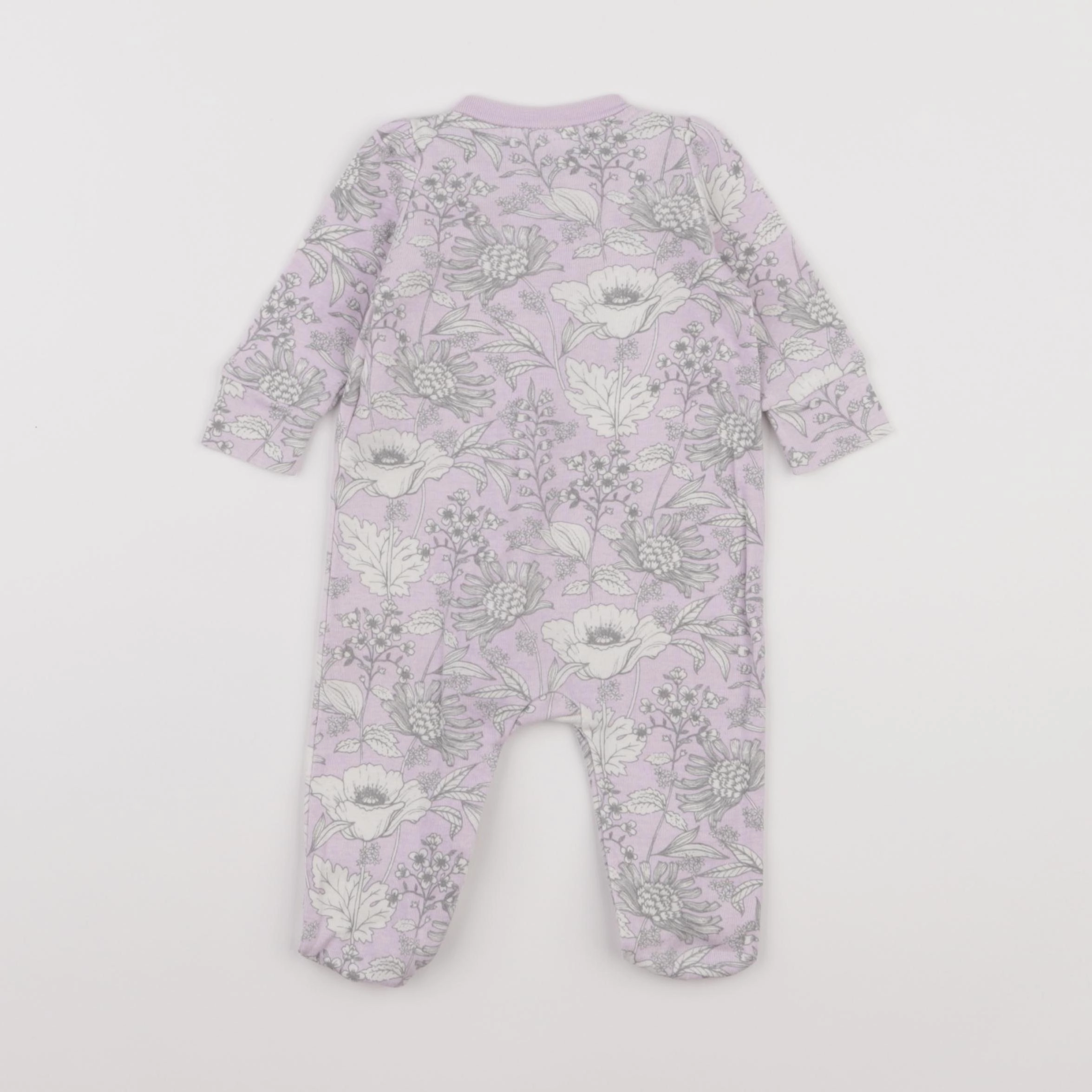 GAP - pyjama coton violet - 0/3 mois