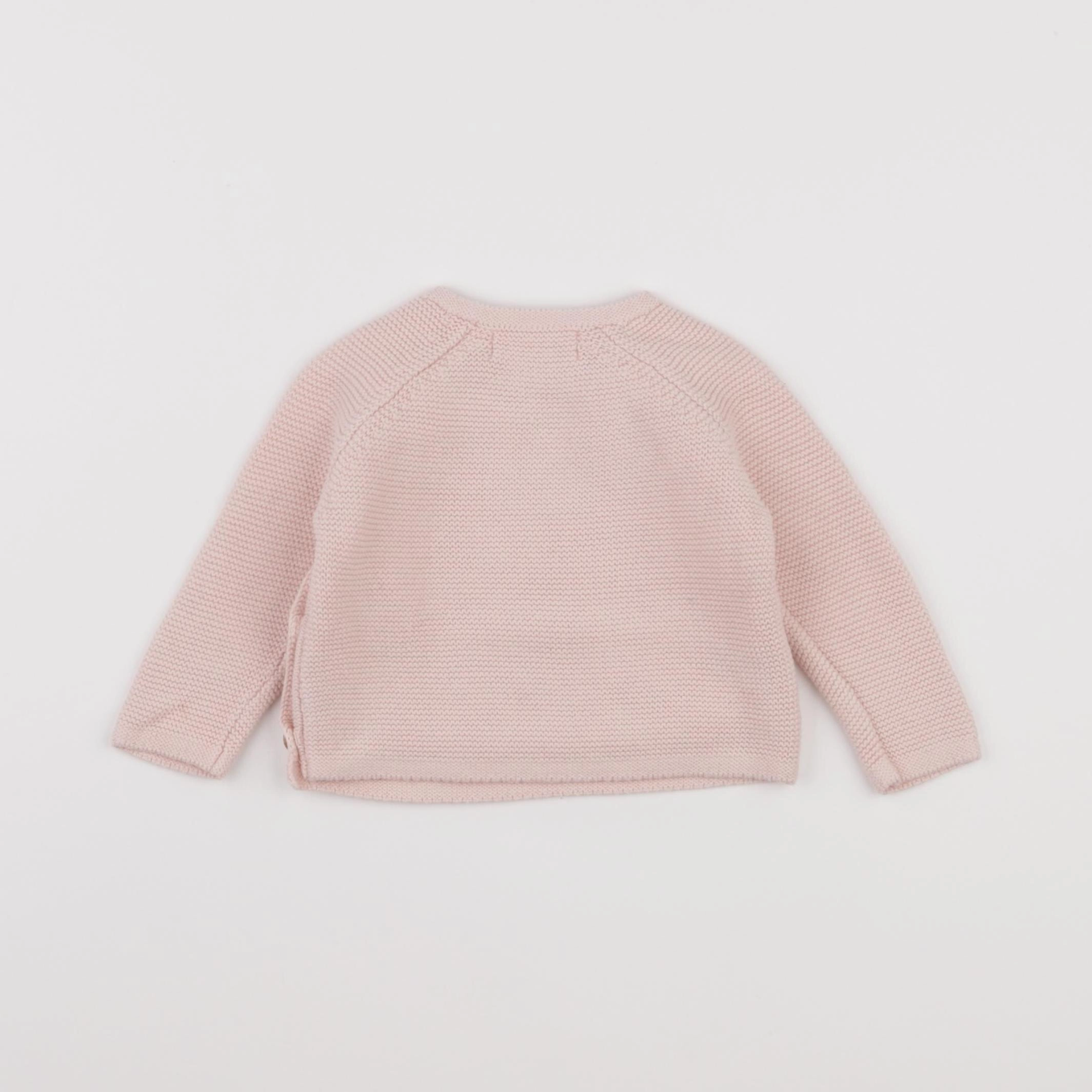 Zara - gilet rose - 3/6 mois