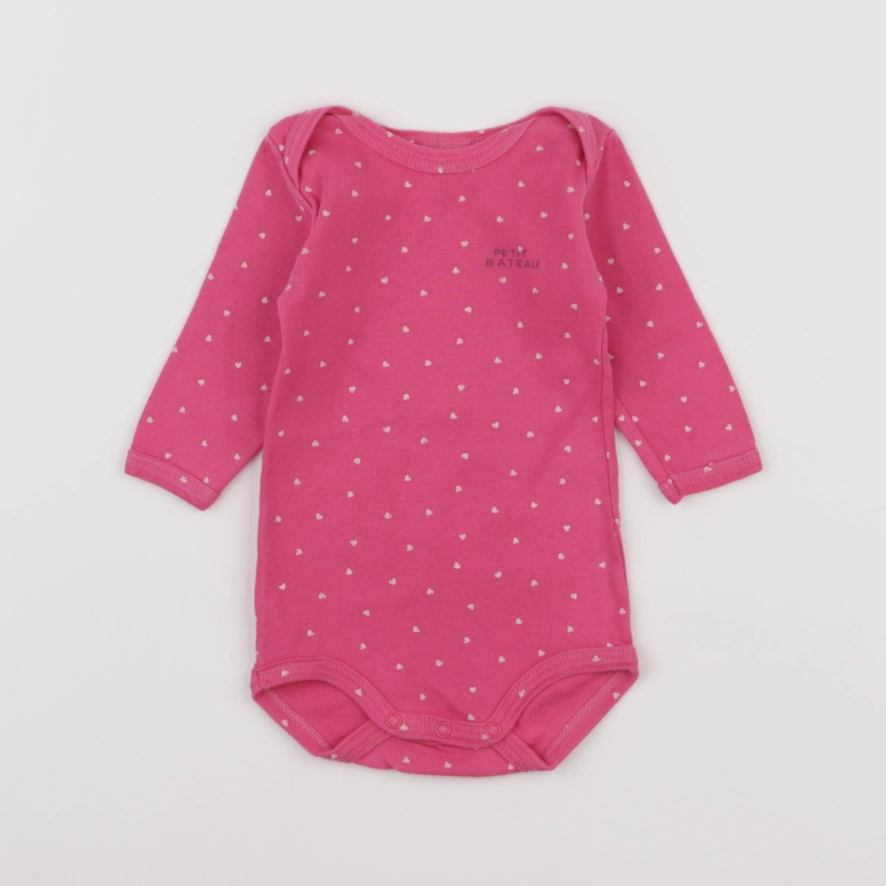 Petit Bateau - body rose - 3 mois