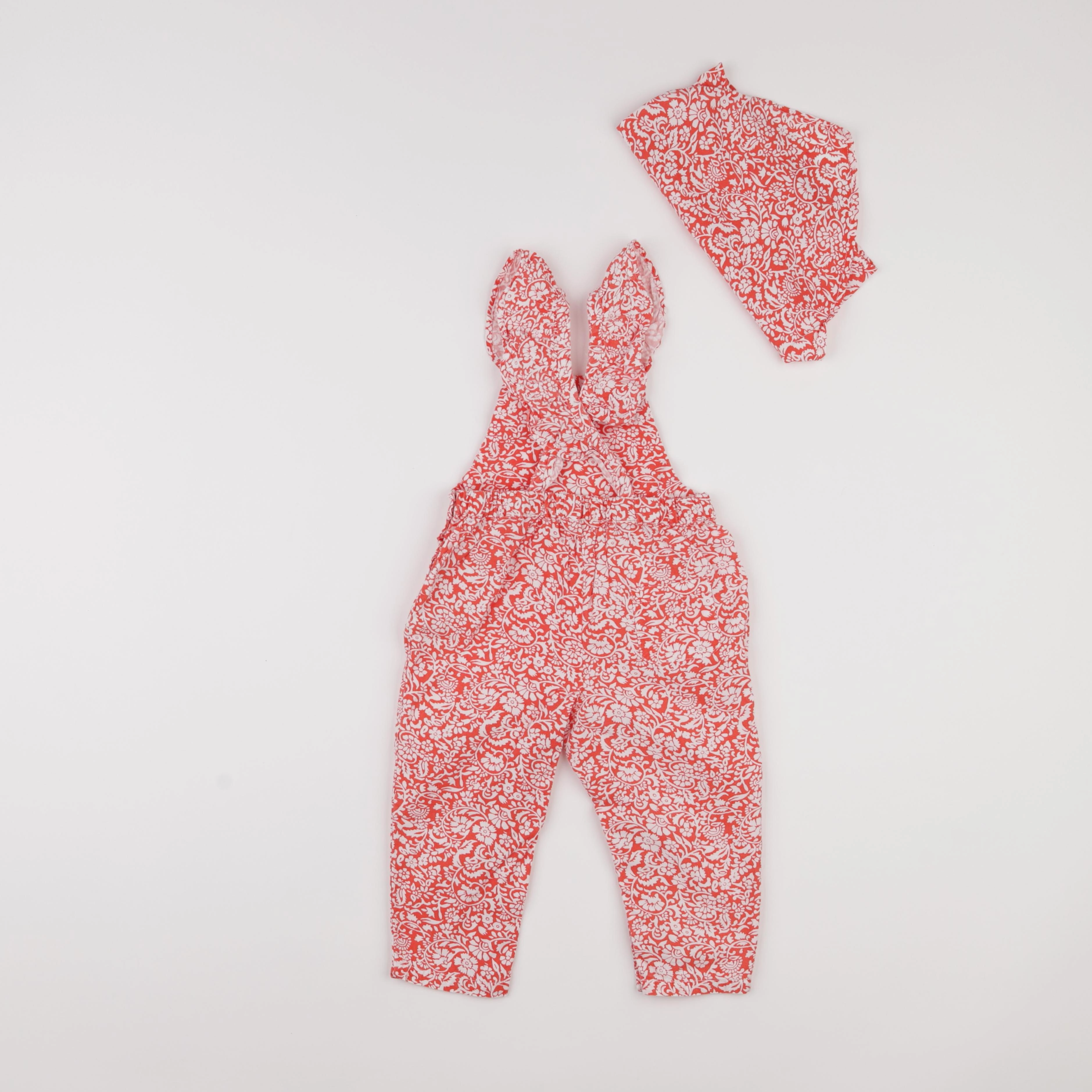 Boutchou - ensemble blanc, rouge - 12 mois