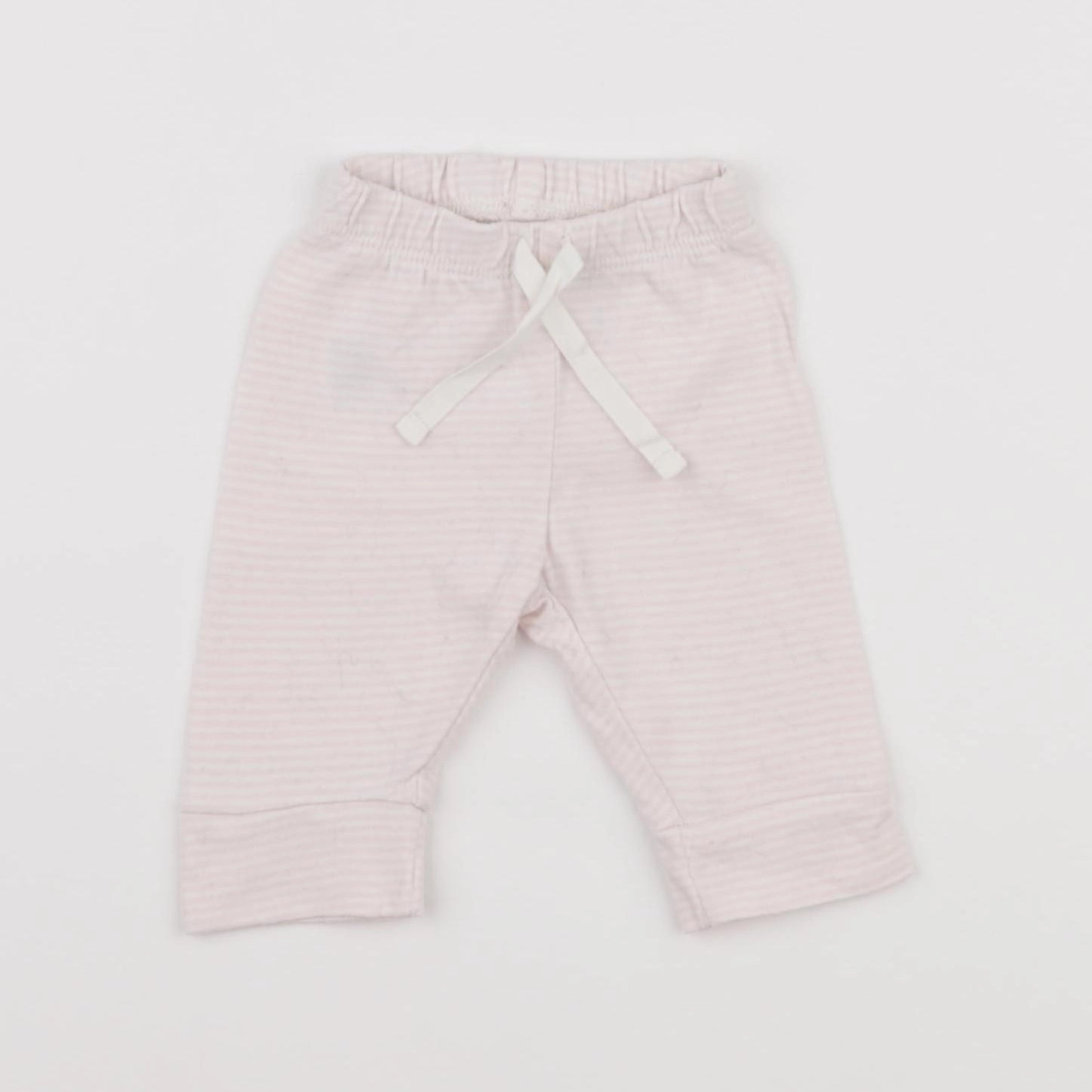 GAP - legging blanc, rose - 1 mois