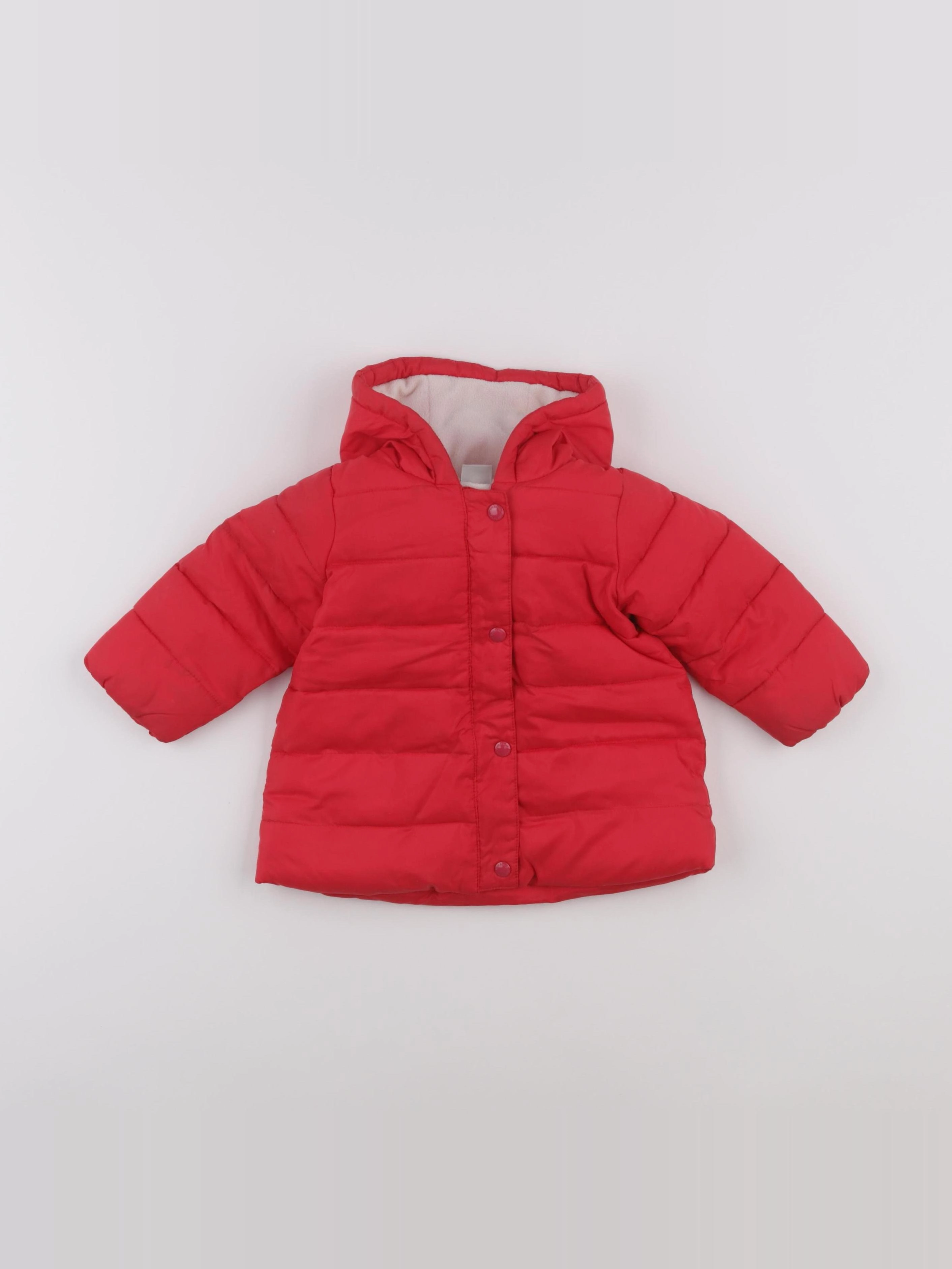 Petit Bateau - doudoune rouge - 12 mois