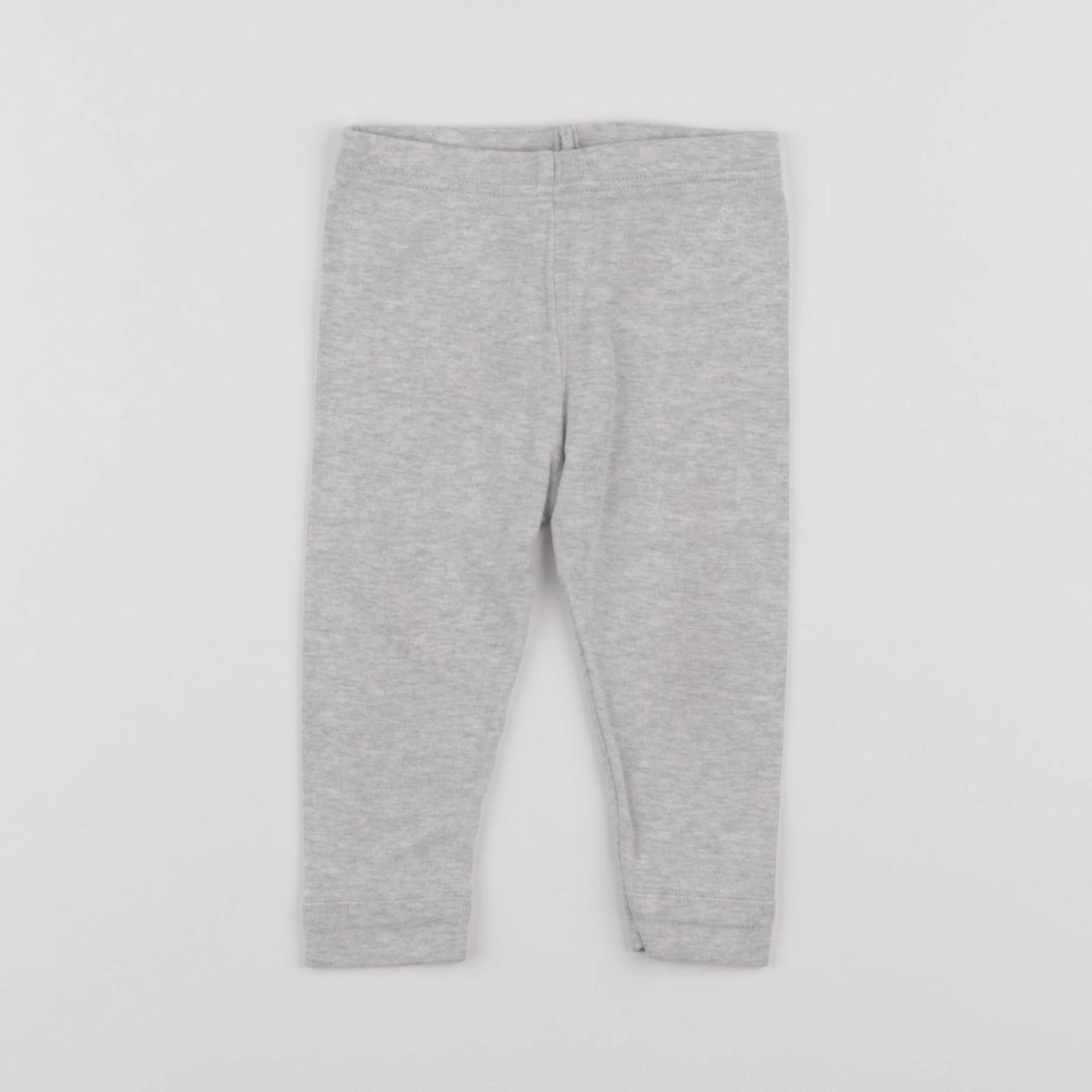 Petit Bateau - legging gris - 12 mois