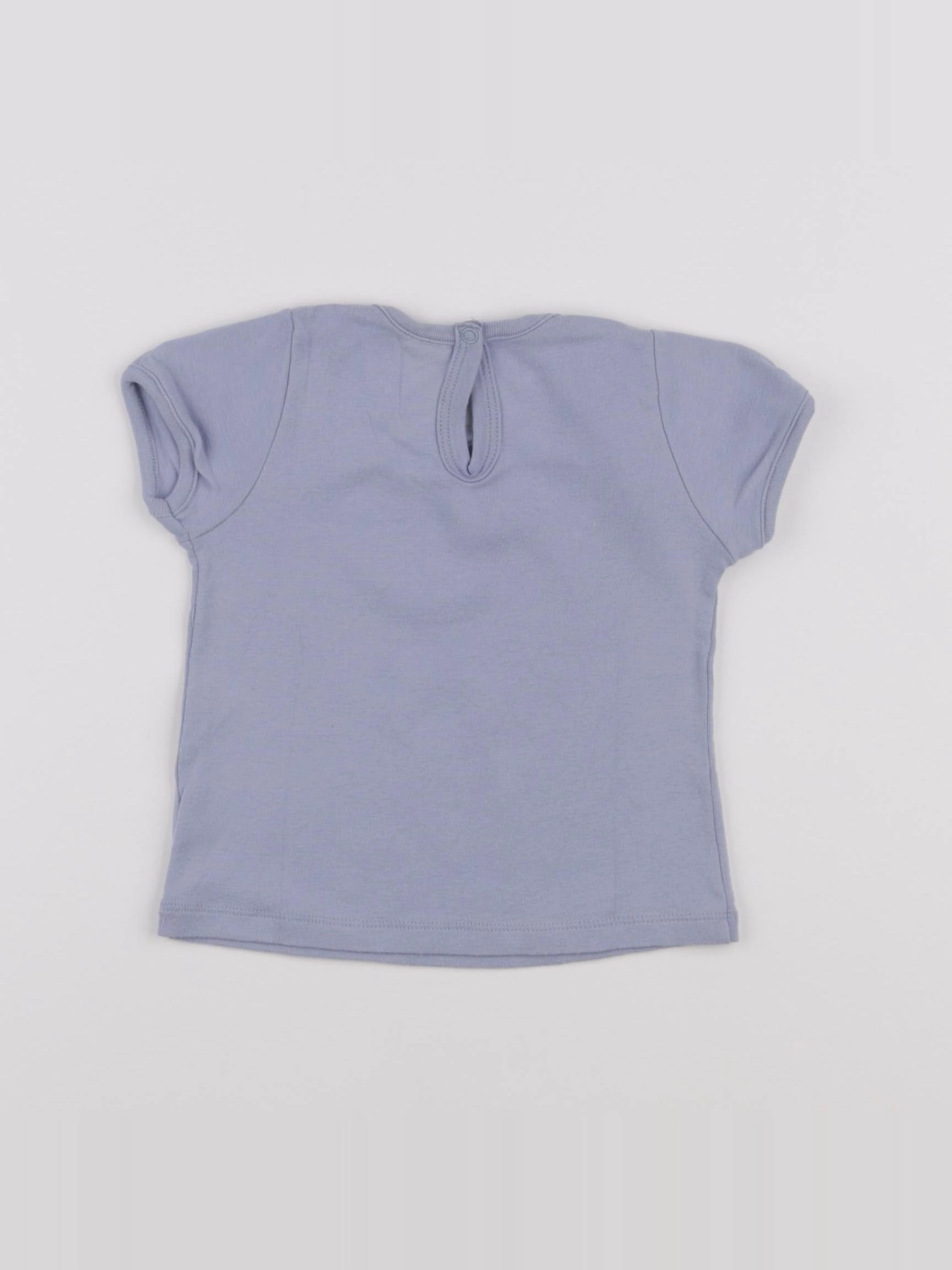 Petit Bateau - tee-shirt bleu - 12 mois