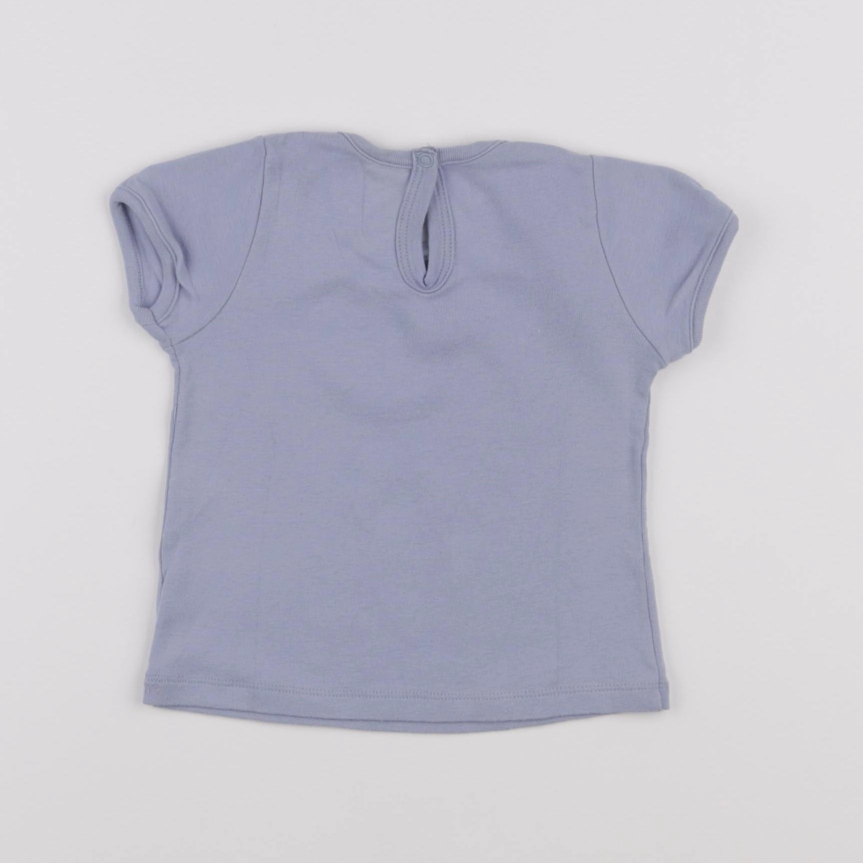 Petit Bateau - tee-shirt bleu - 12 mois
