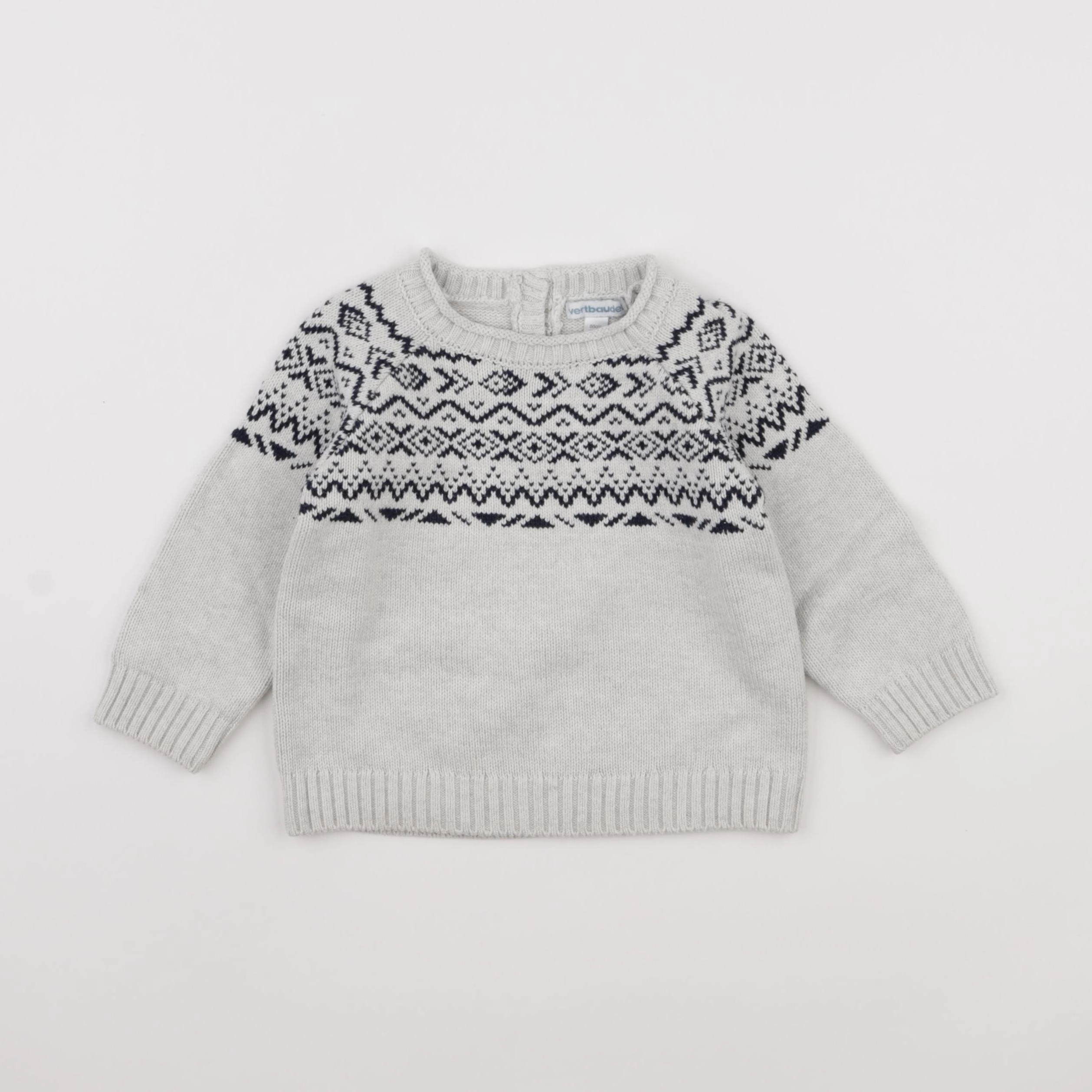 Vertbaudet - pull gris - 2 ans