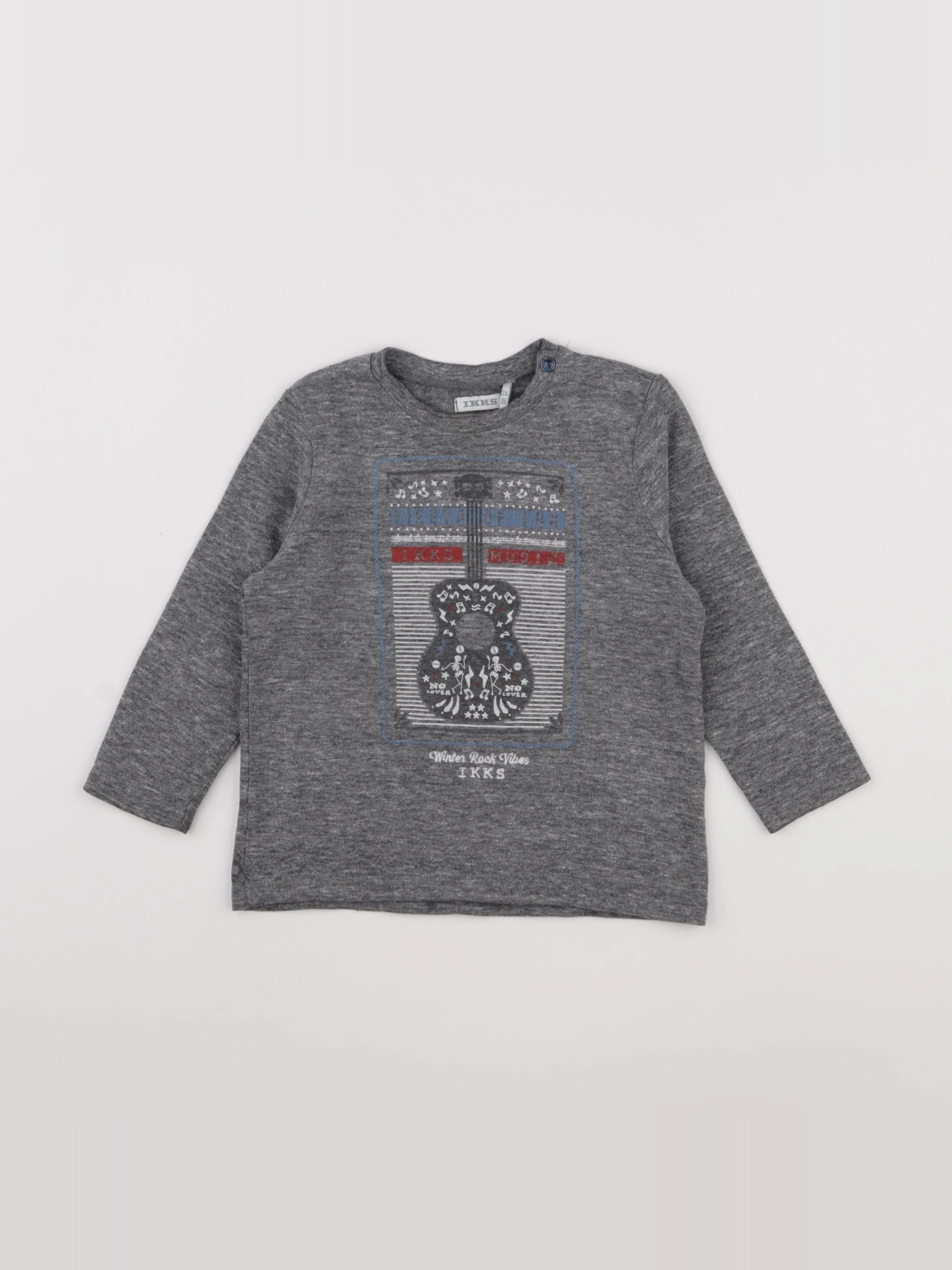 IKKS - tee-shirt gris - 2 ans