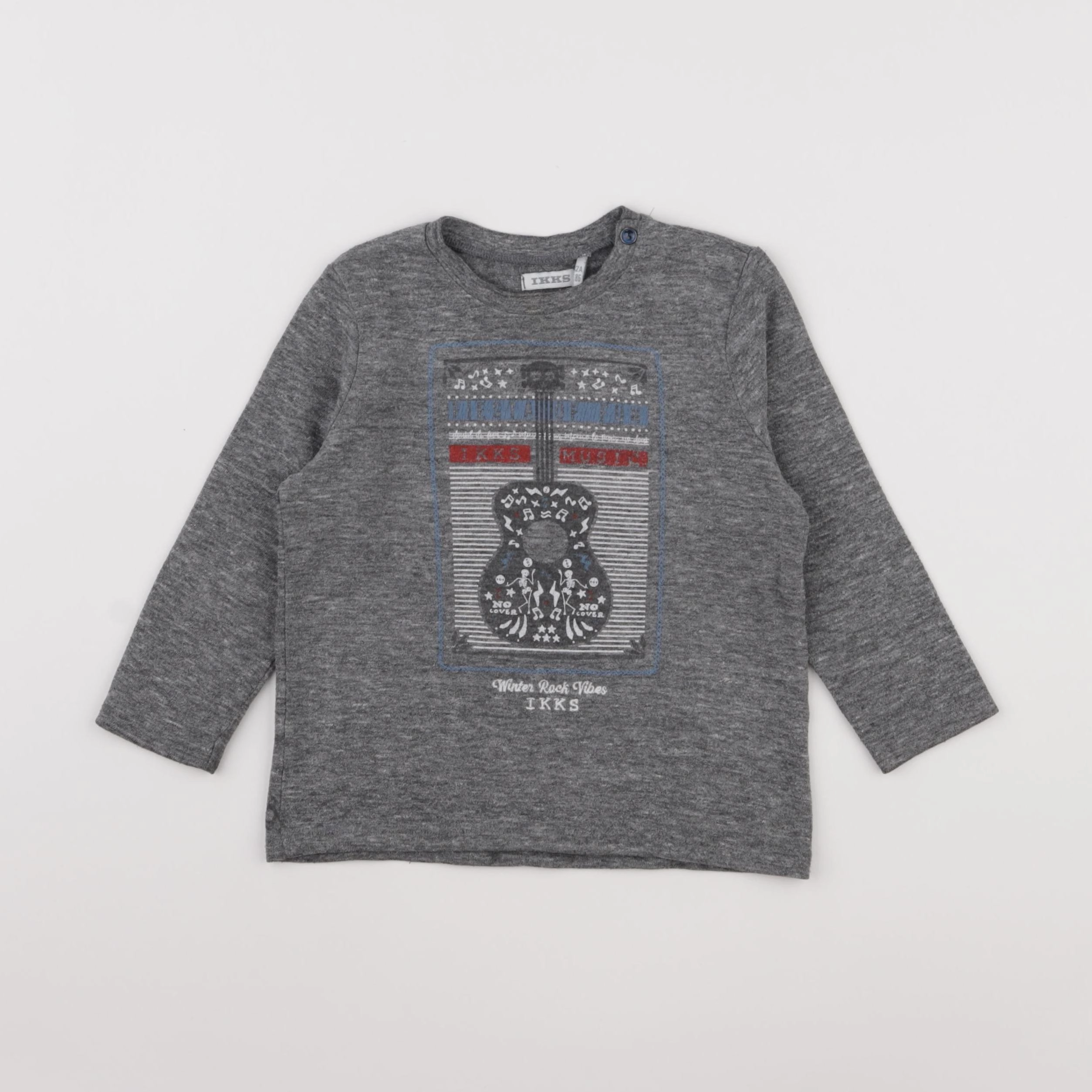 IKKS - tee-shirt gris - 2 ans