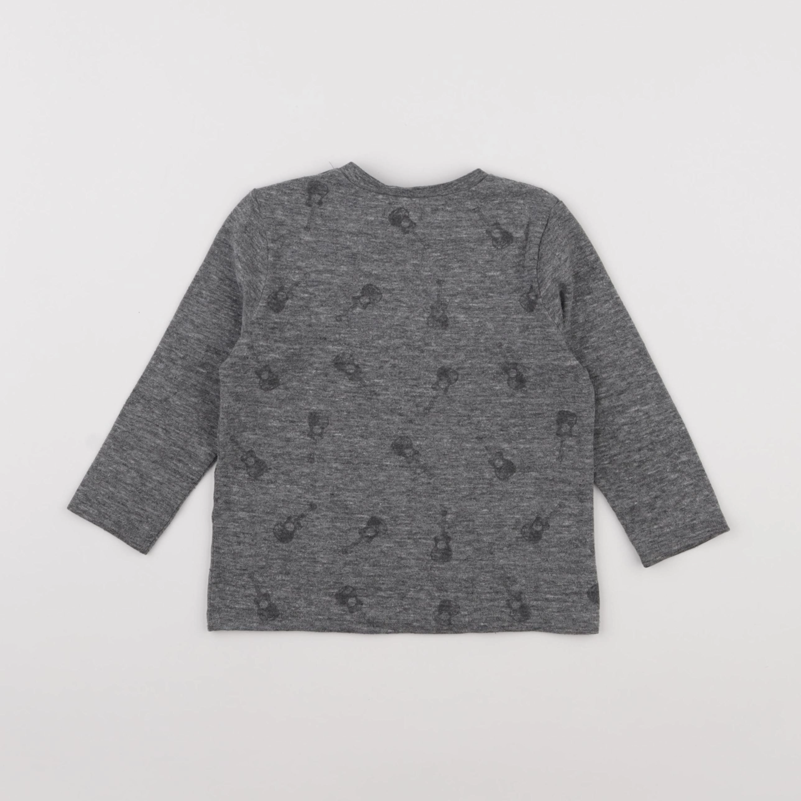IKKS - tee-shirt gris - 2 ans