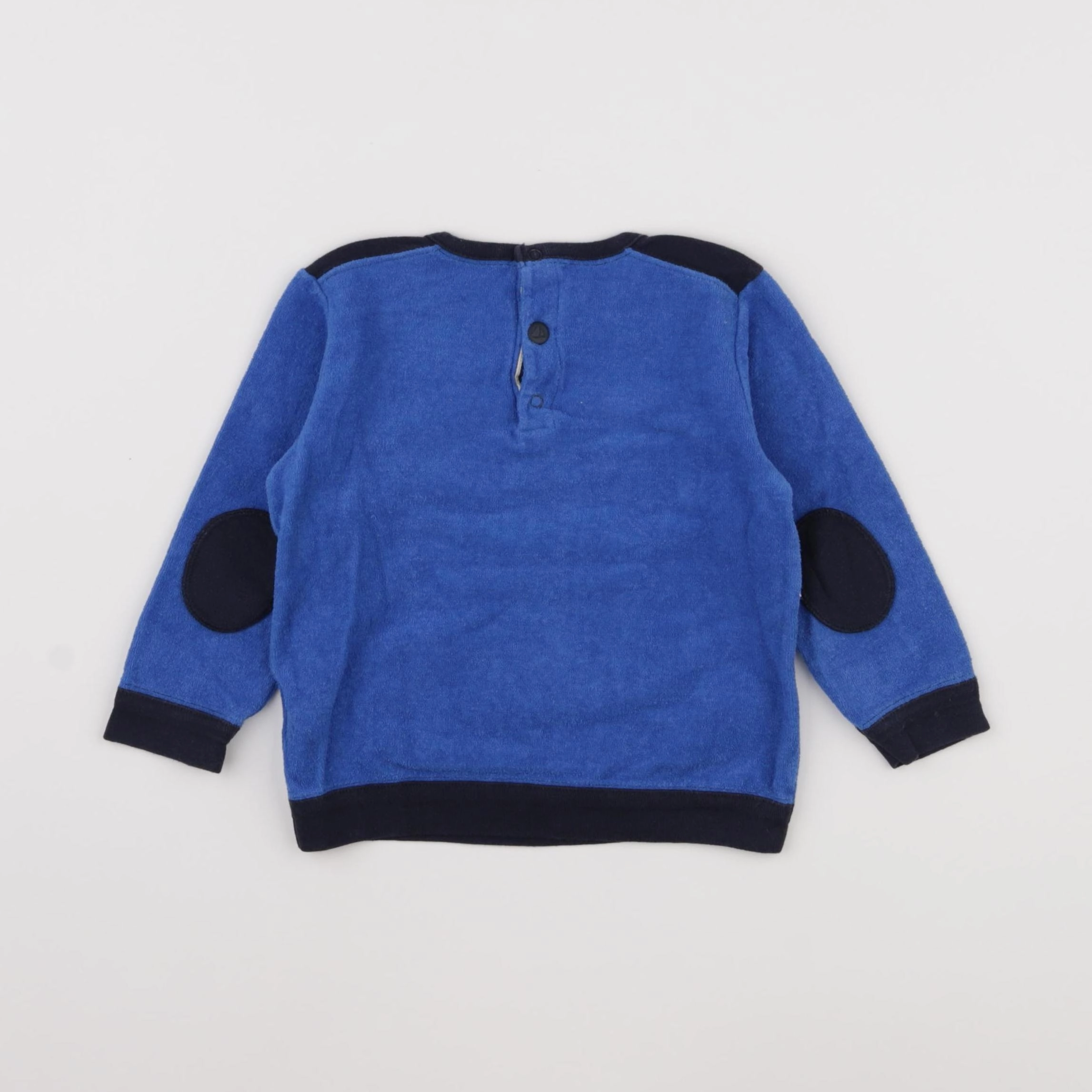 Petit Bateau - sweat bleu - 18 mois