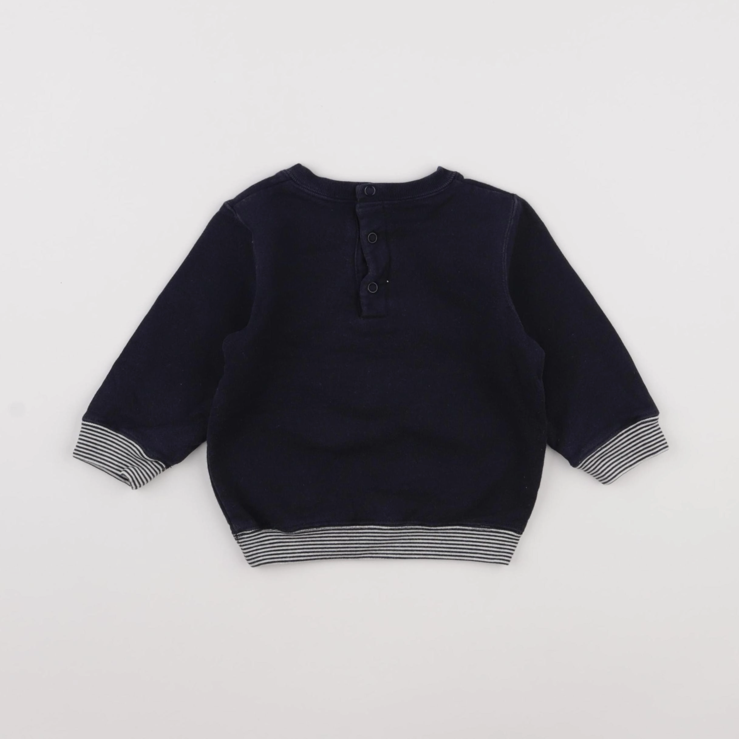 Petit Bateau - sweat bleu - 12 mois