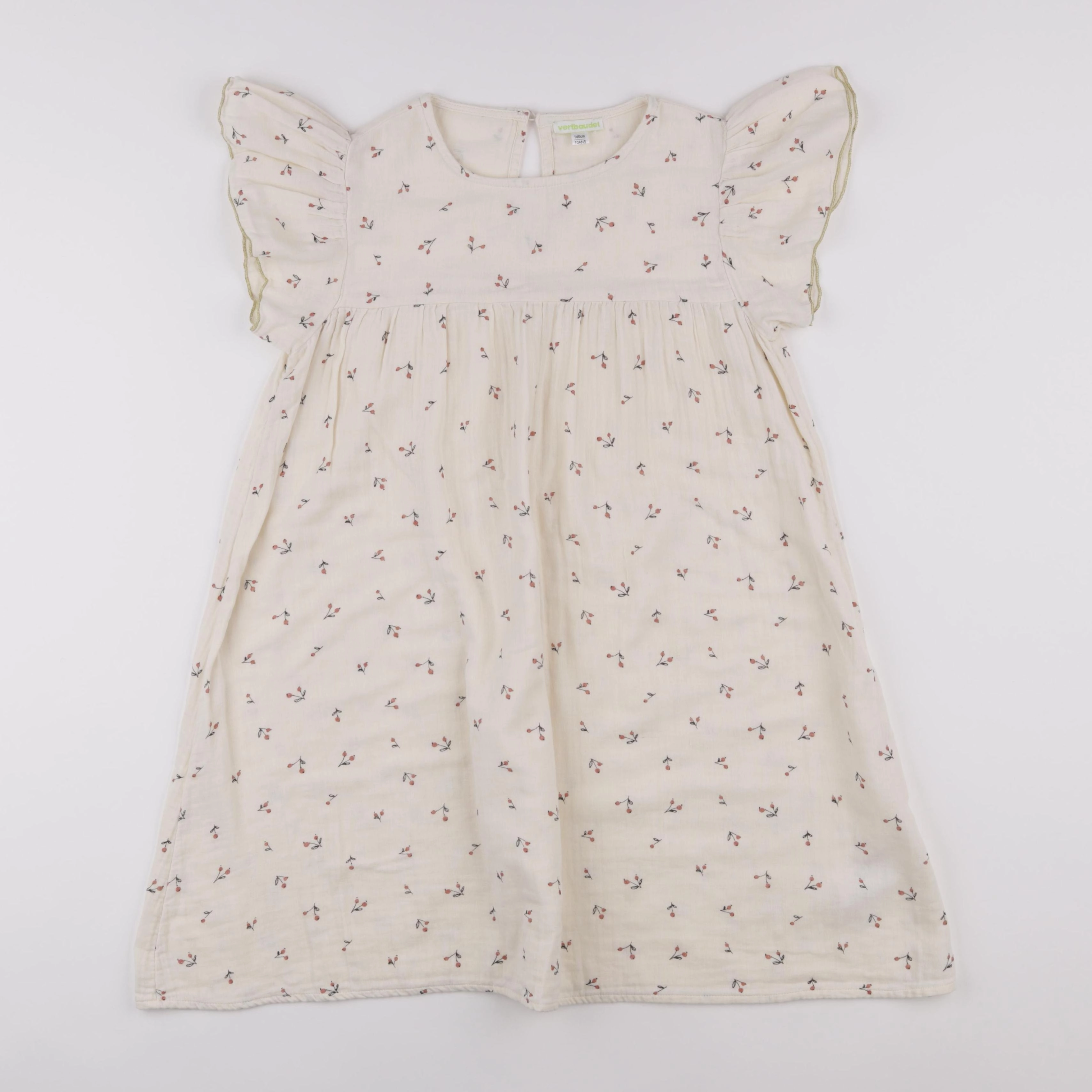 Vertbaudet - robe beige - 10 ans