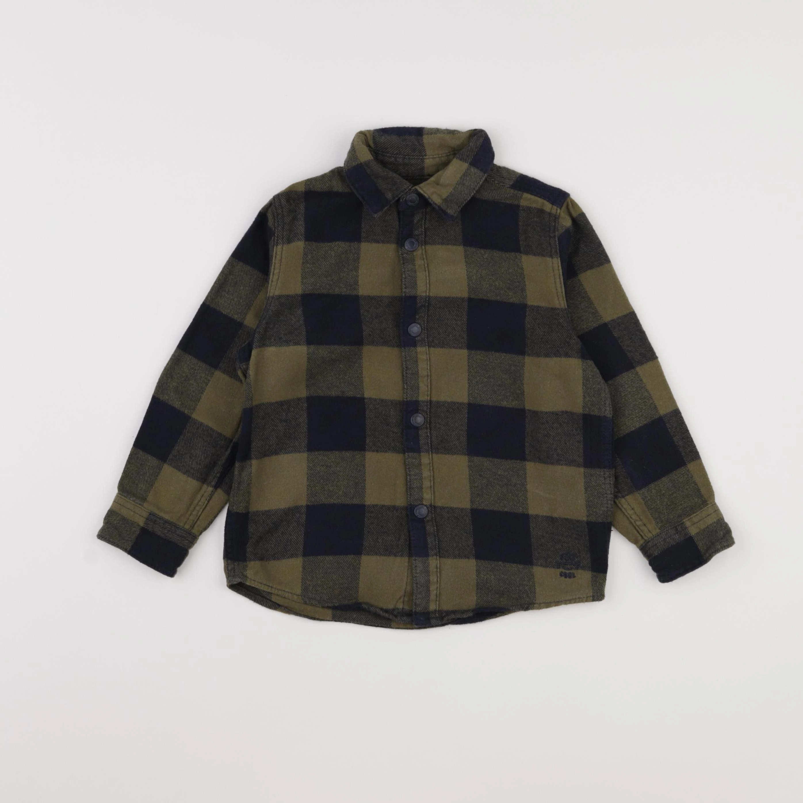 Vertbaudet - chemise bleu, vert - 4 ans