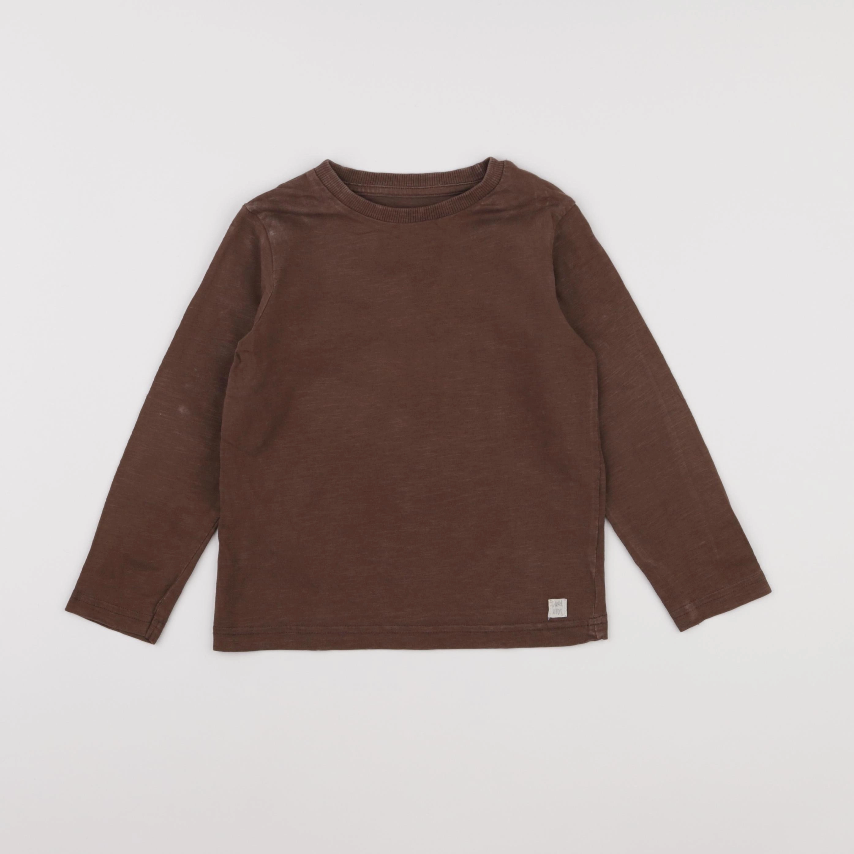 Vertbaudet - tee-shirt marron - 4 ans