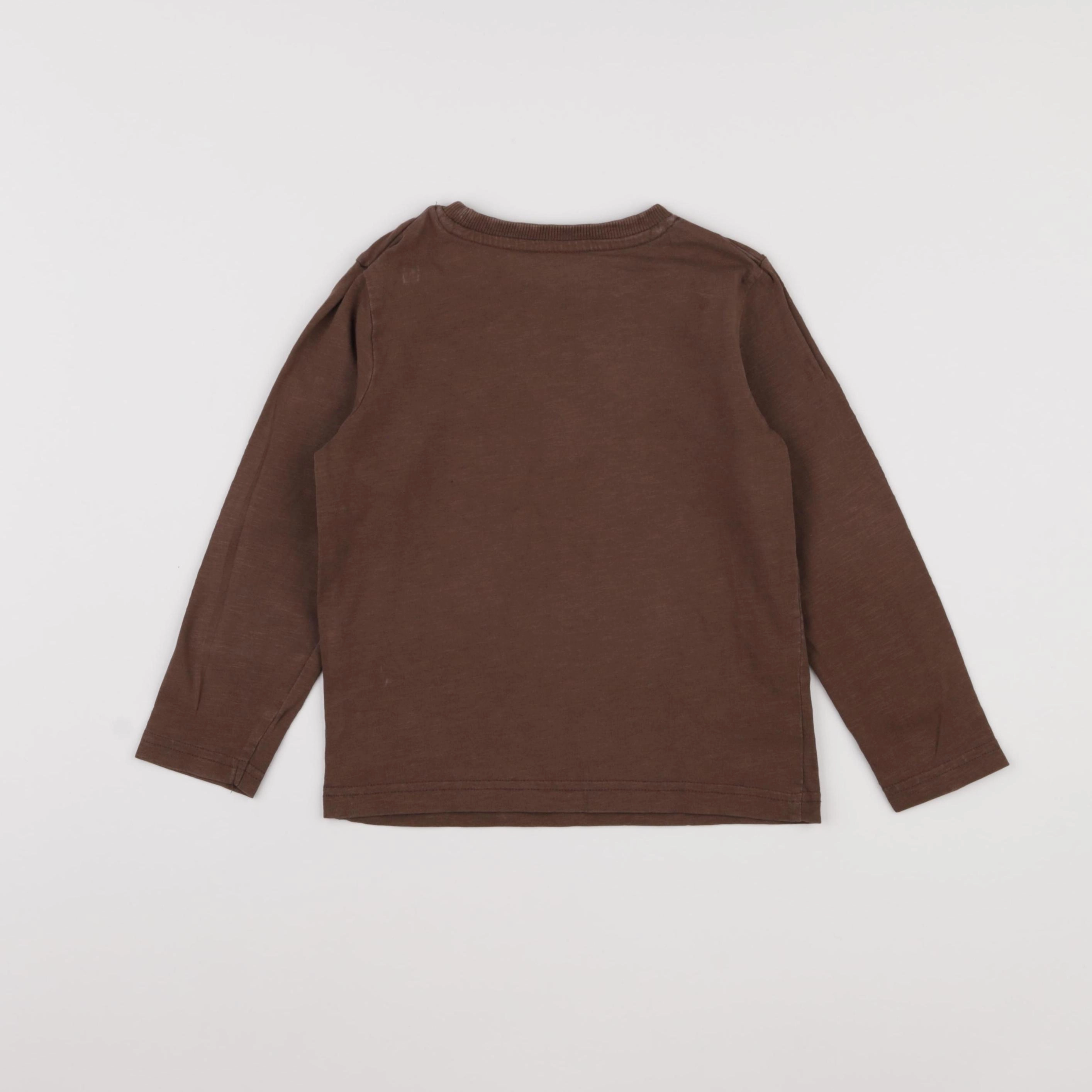 Vertbaudet - tee-shirt marron - 4 ans