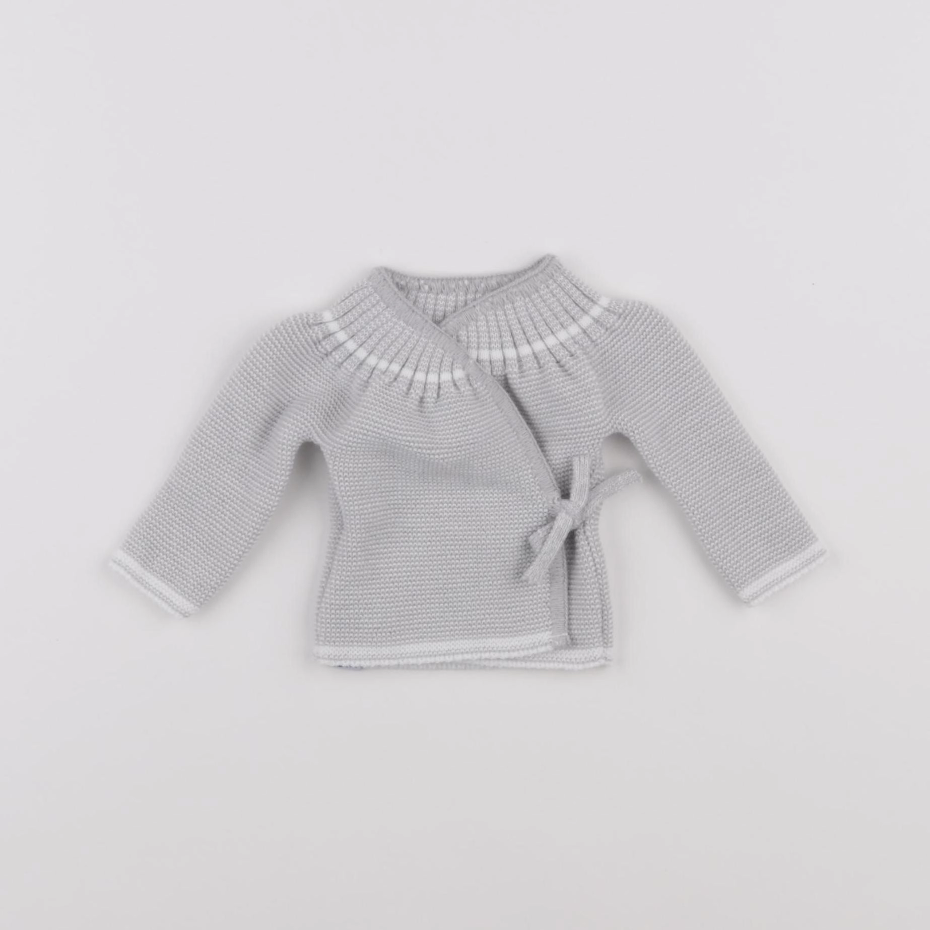 La manufacture de layette - gilet gris - 0/1 mois