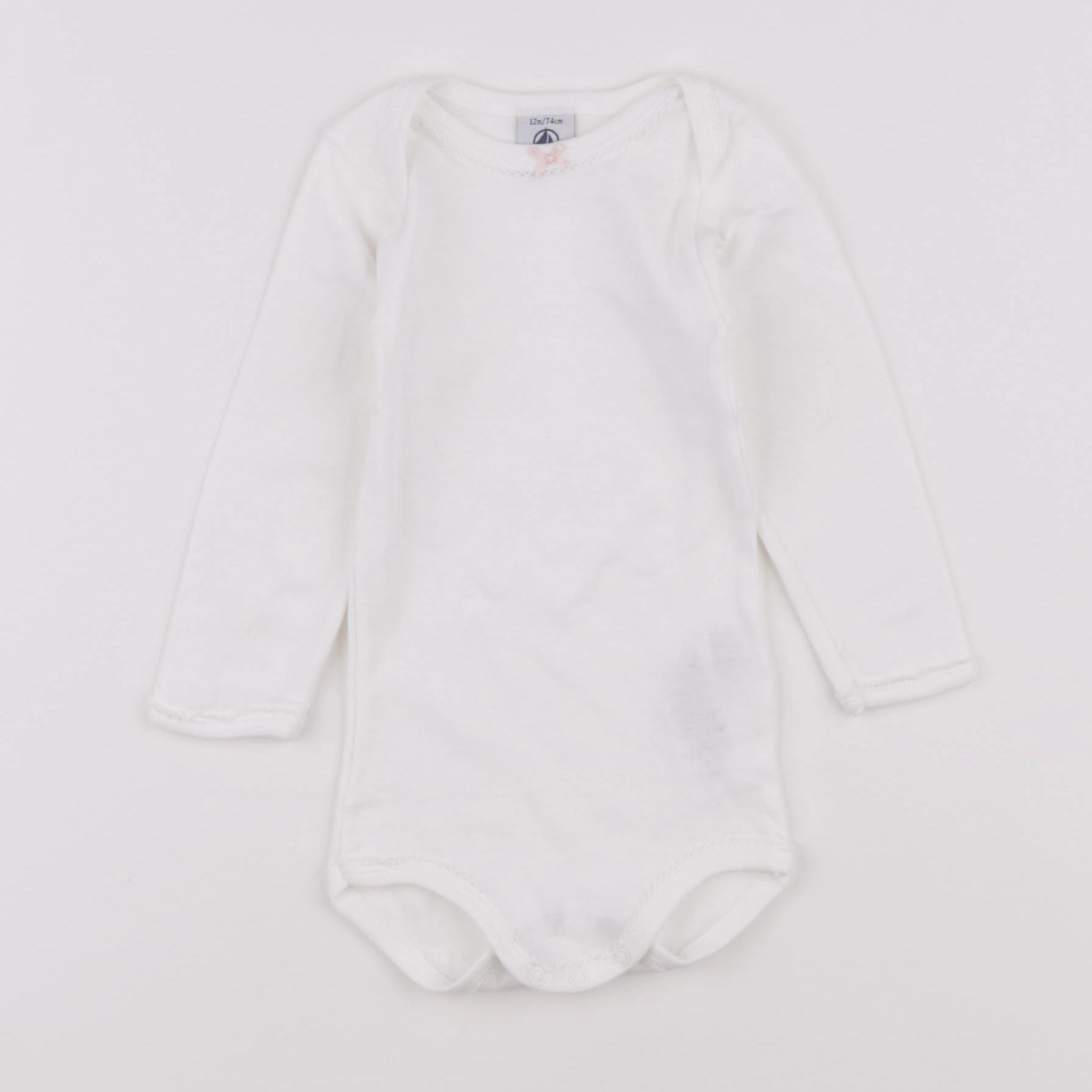 Petit Bateau - body beige - 12 mois