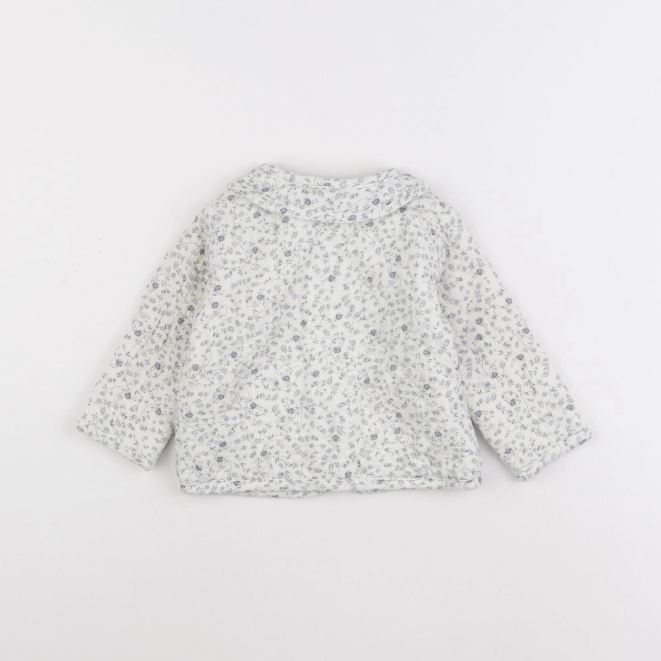 Vertbaudet - veste blanc, bleu - 9 mois