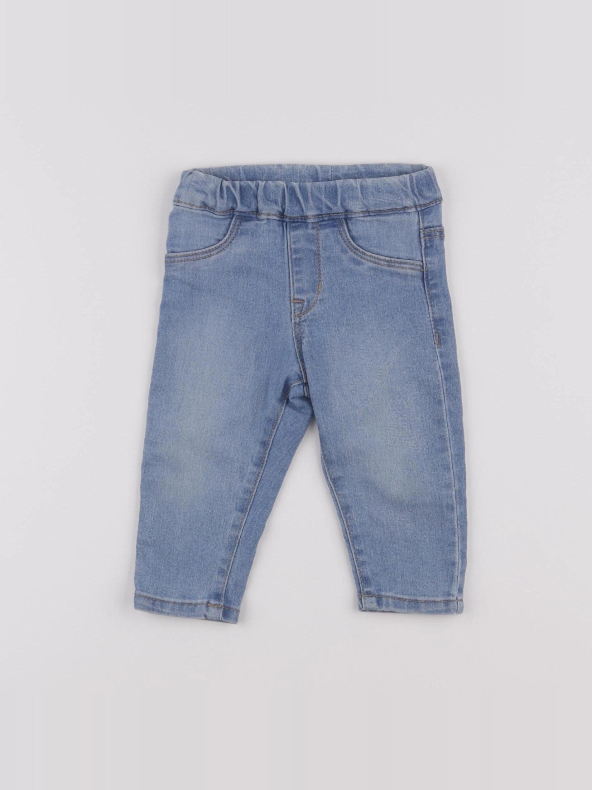 H&M - jegging bleu - 6/9 mois